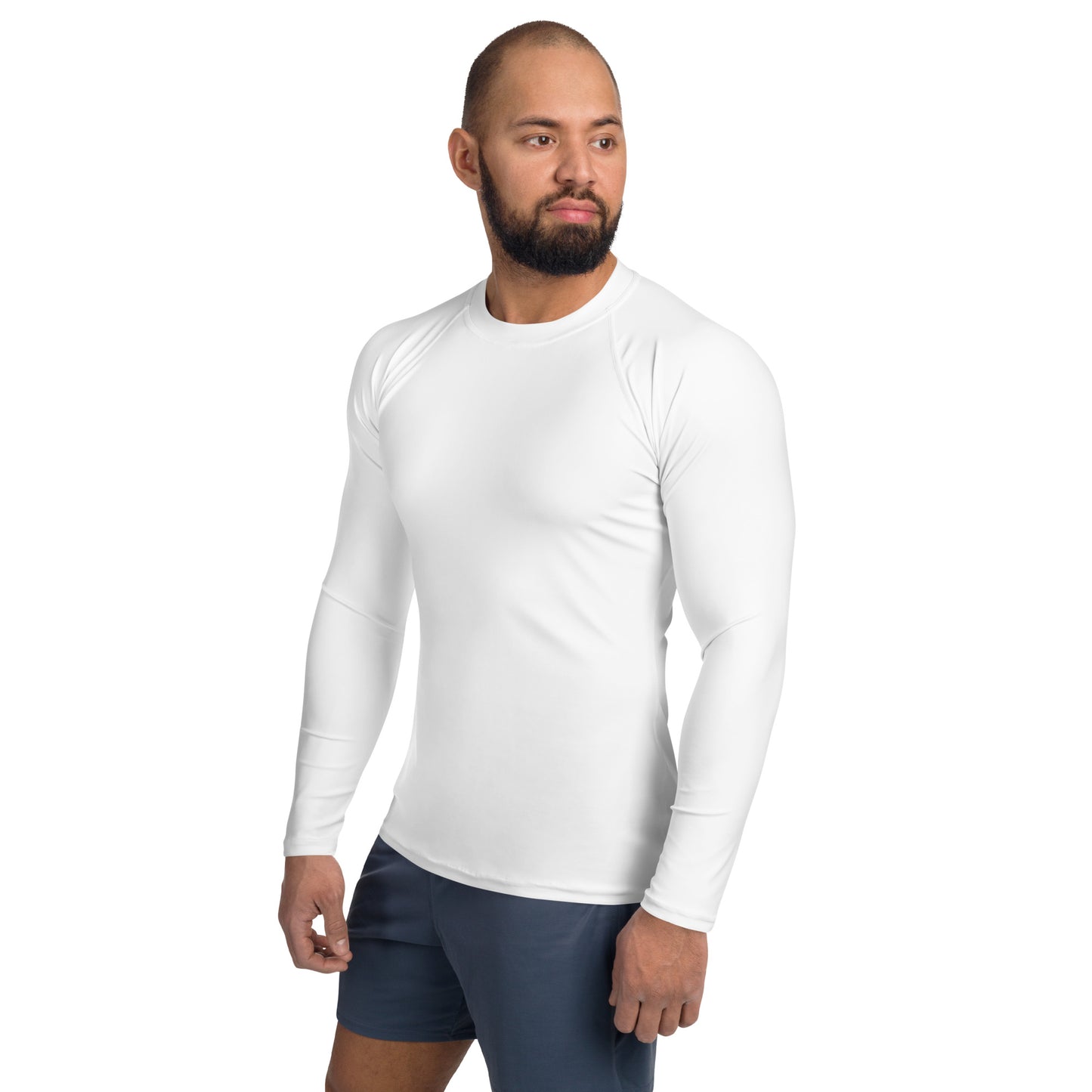 Men's White Rash Guard - Activewear Well