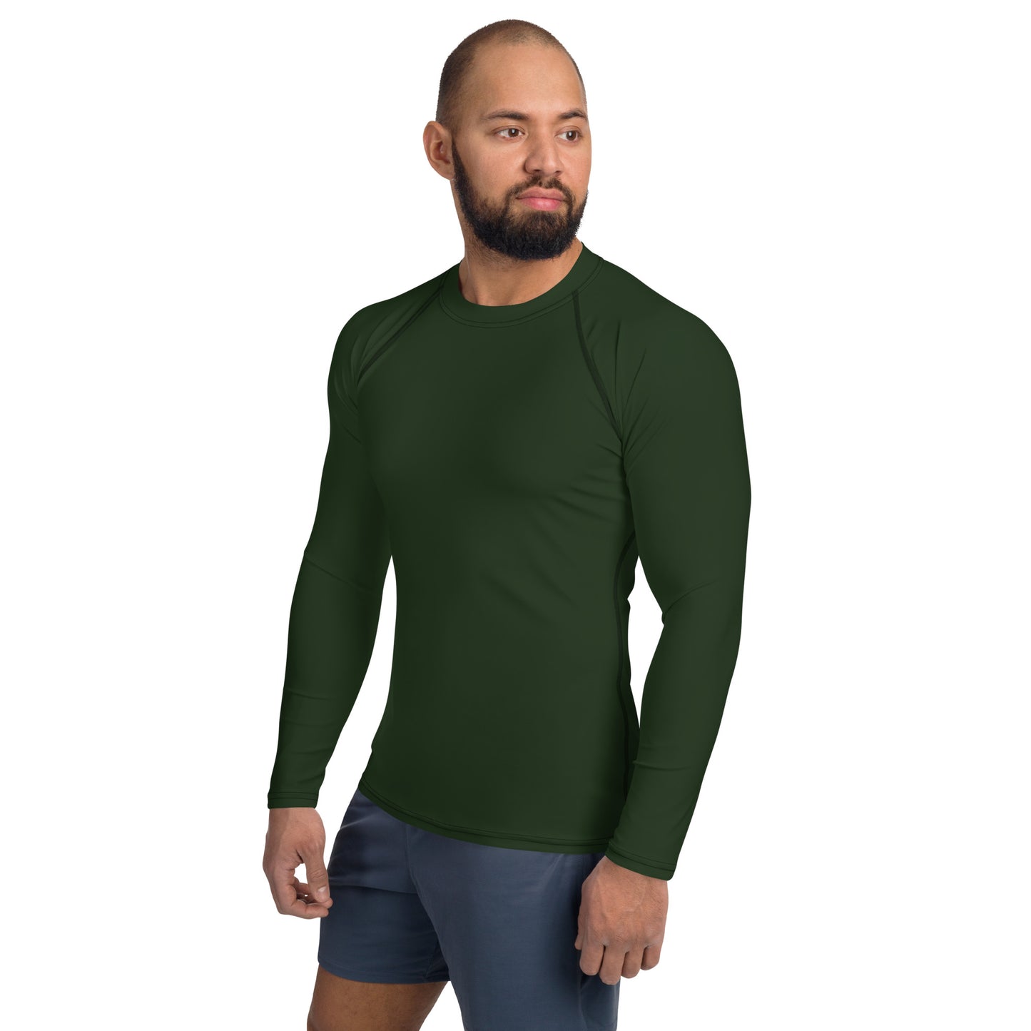Men's Army Green Rash Guard - Activewear Well