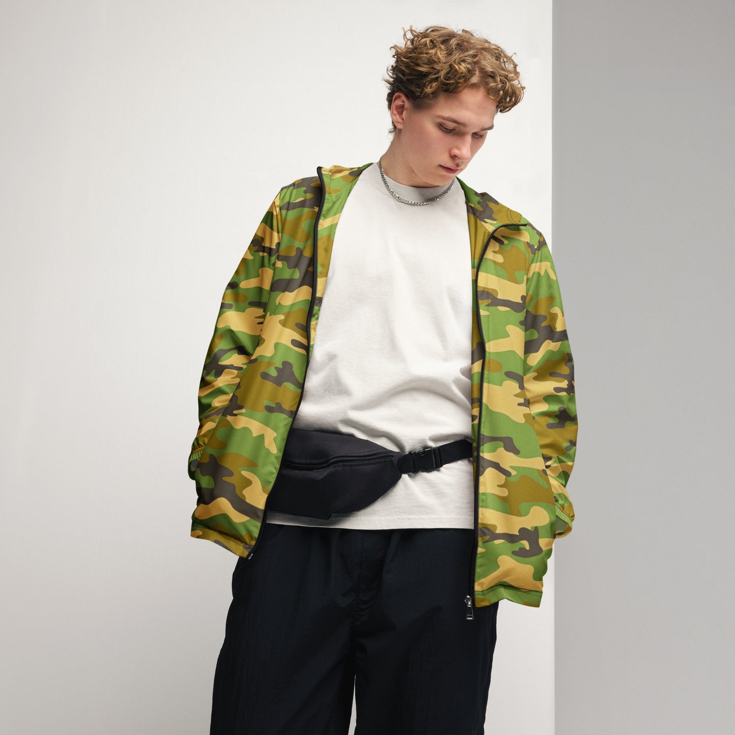 Camo Men’s Windbreaker - Activewear Well
