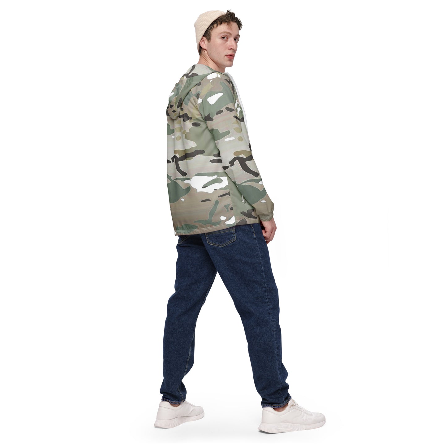 Desert Camo Men’s Windbreaker - Activewear Well