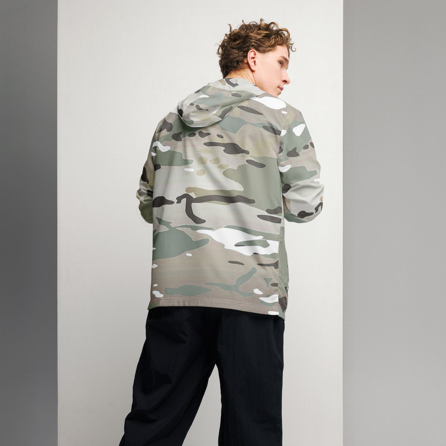 Desert Camo Men’s Windbreaker - Activewear Well