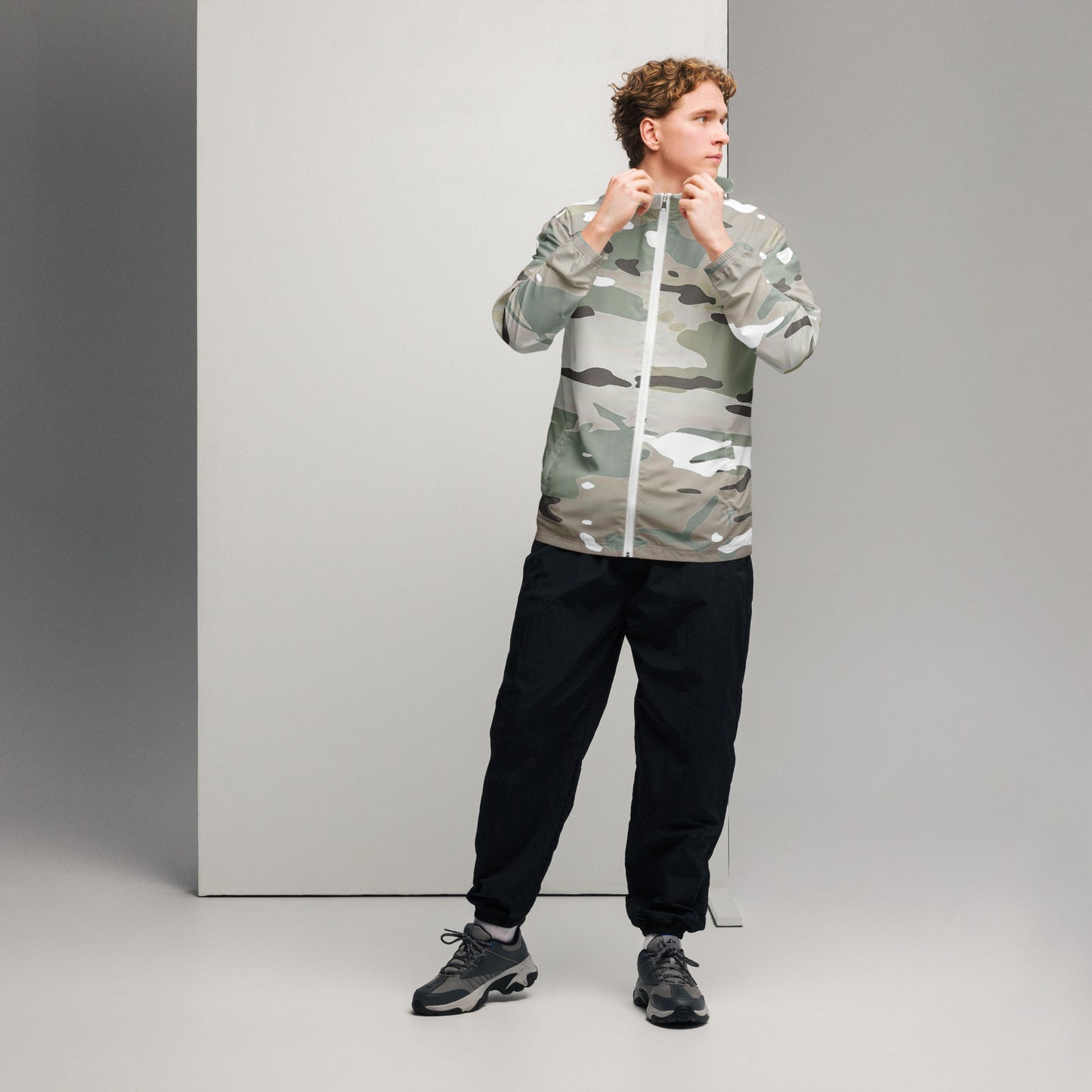Desert Camo Men’s Windbreaker - Activewear Well