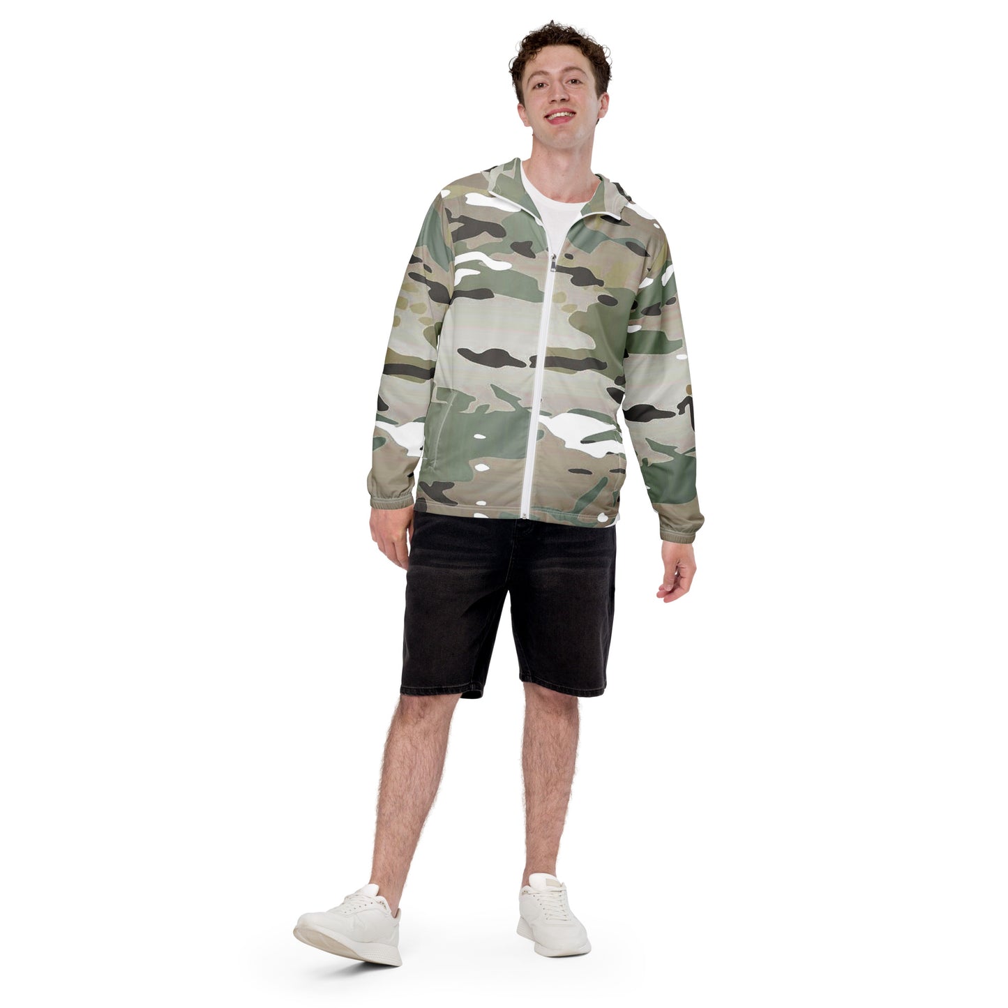Desert Camo Men’s Windbreaker - Activewear Well