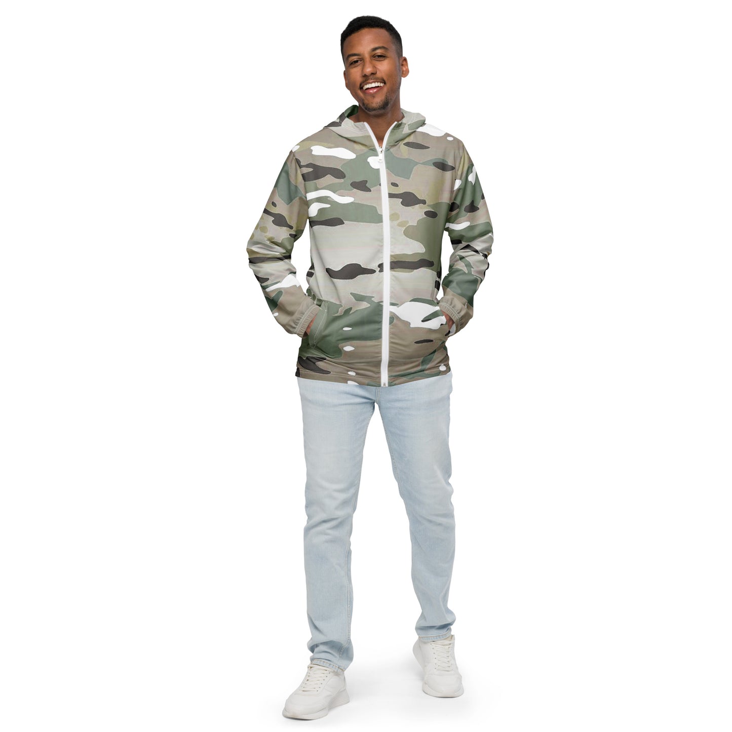 Desert Camo Men’s Windbreaker - Activewear Well