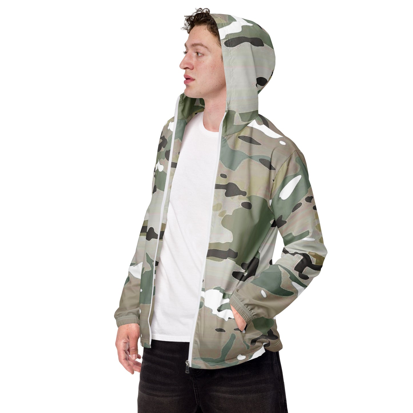 Desert Camo Men’s Windbreaker - Activewear Well