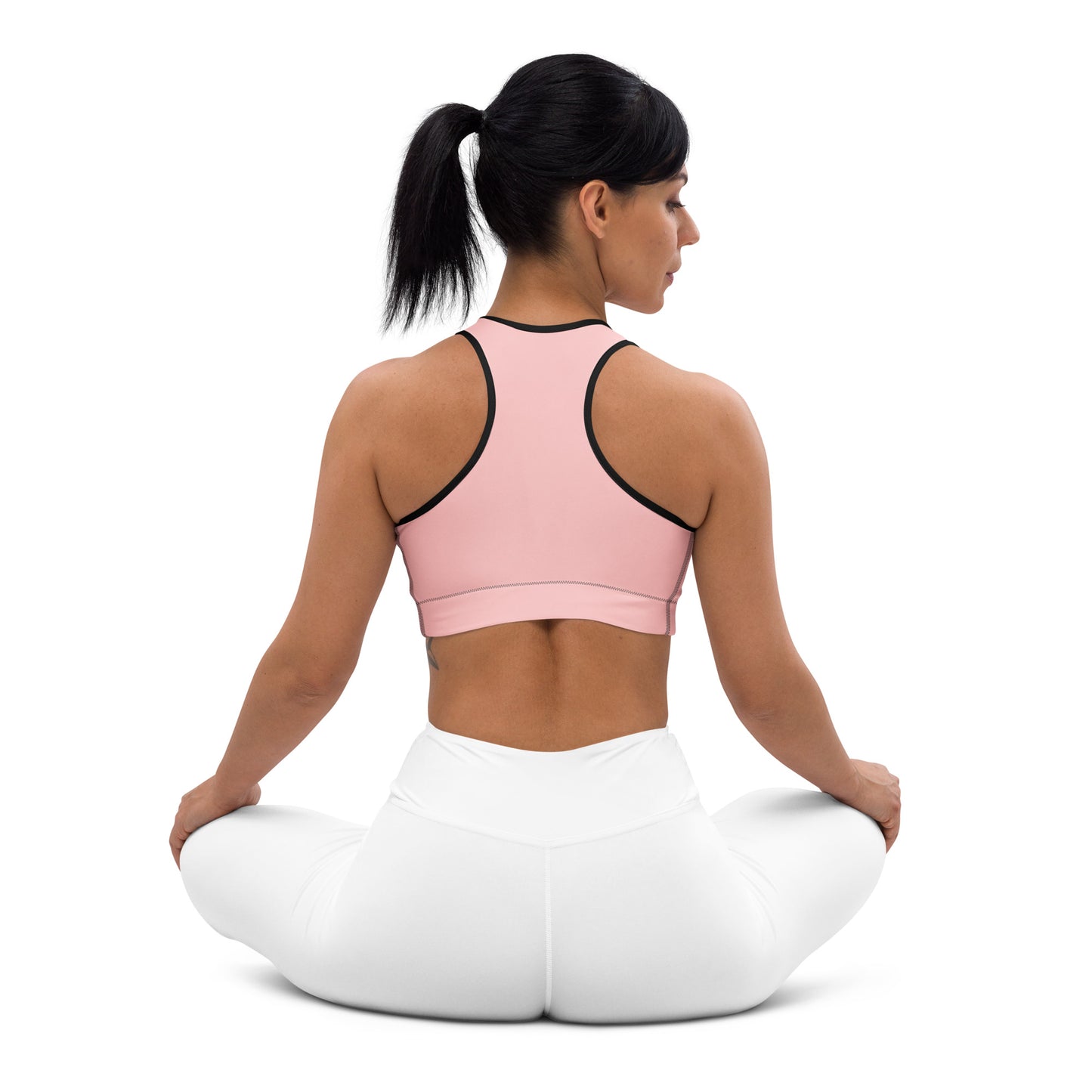 Neutral Pink Padded Sports Bra - Activewear Well
