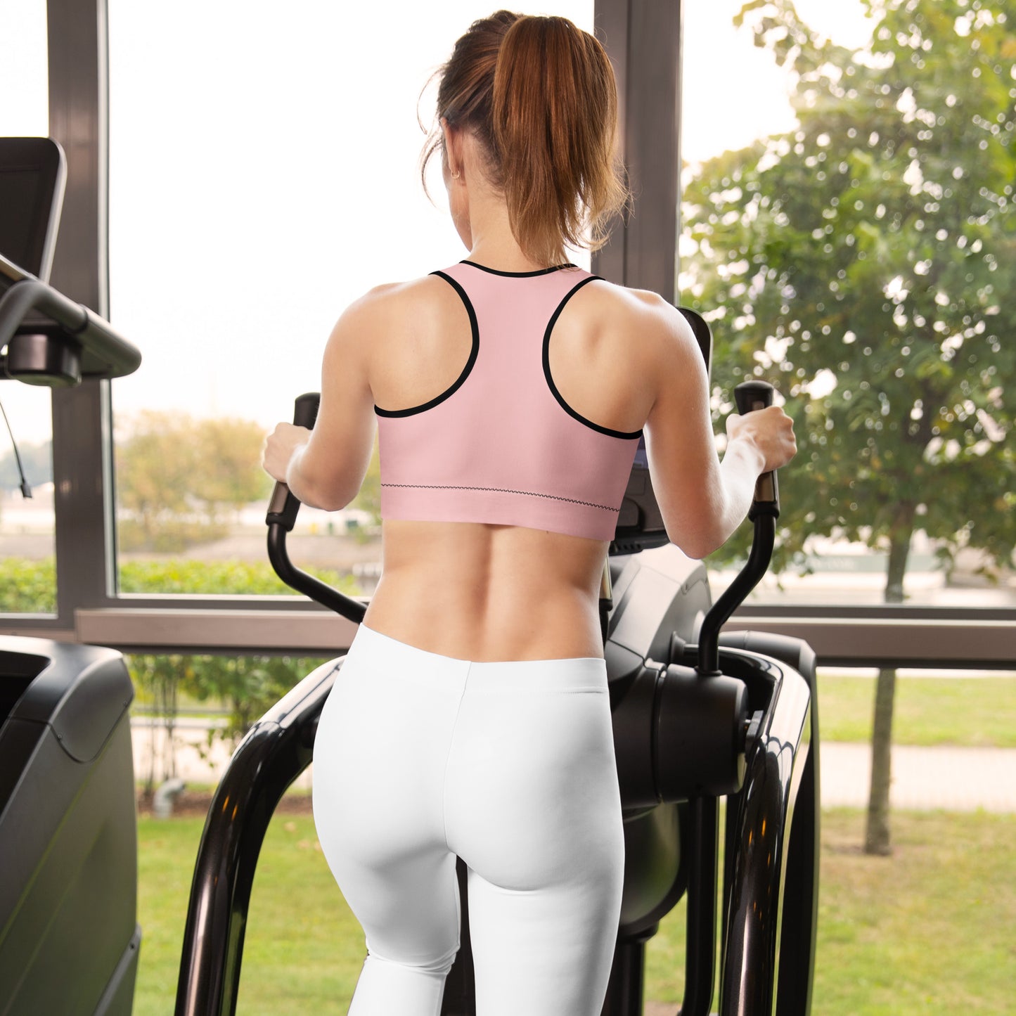 Neutral Pink Padded Sports Bra - Activewear Well