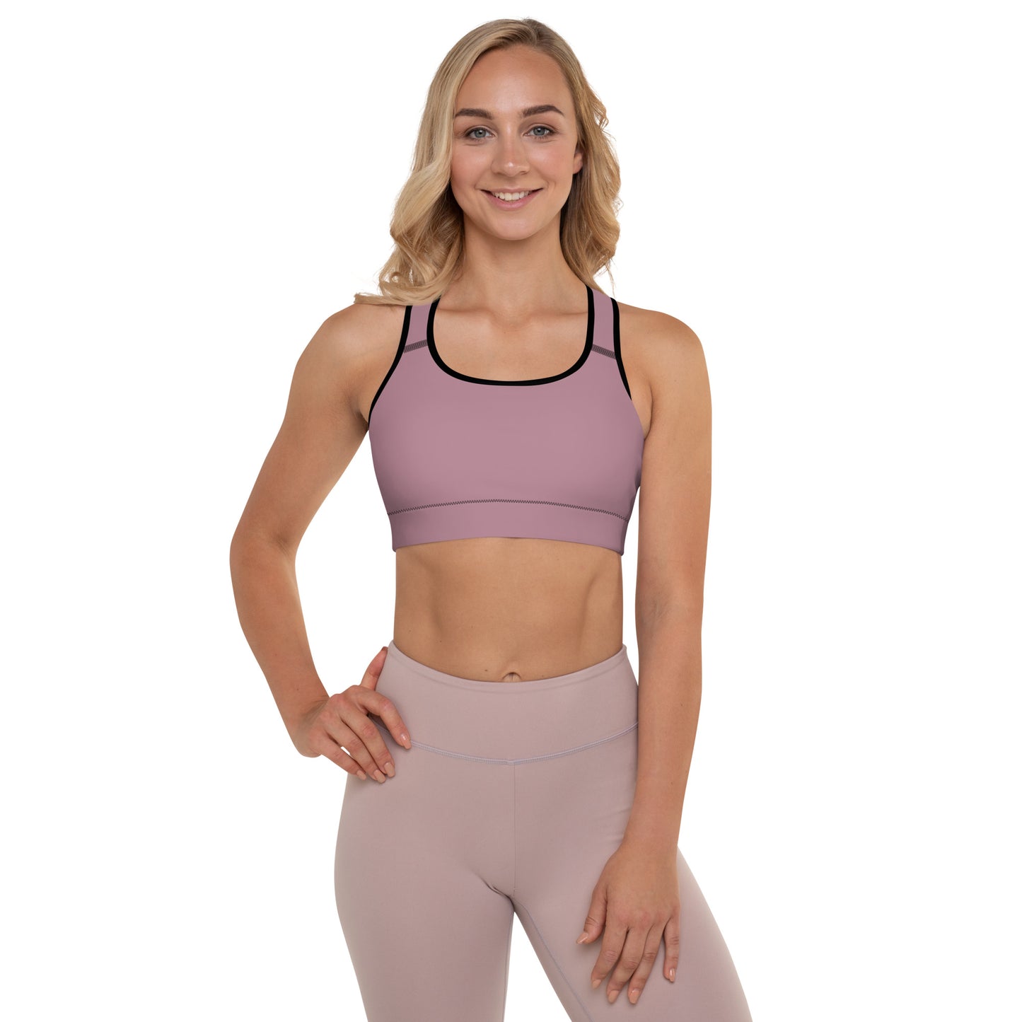 Purple Mauve Padded Sports Bra - Activewear Well