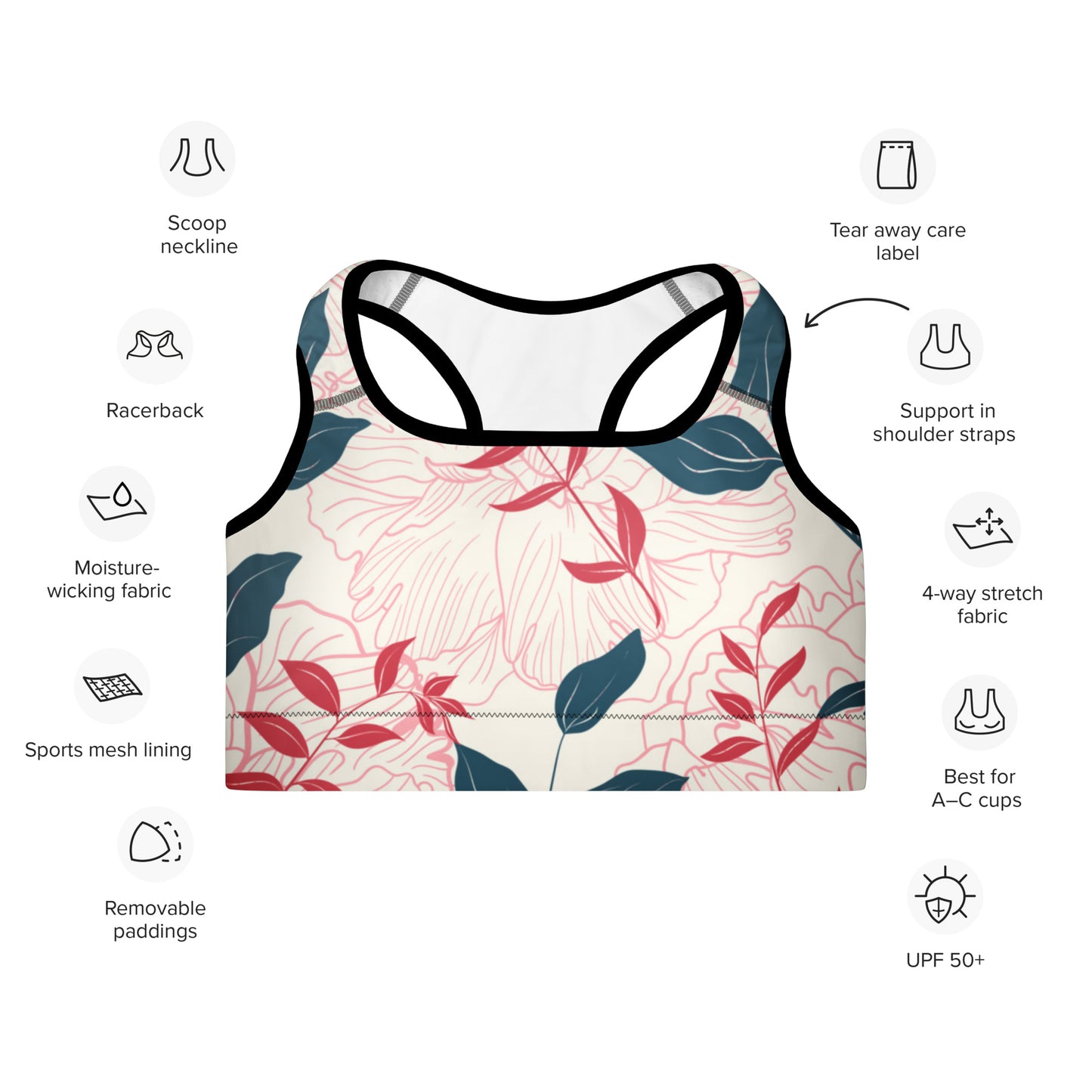 Victoria Padded Sports Bra - Activewear Well