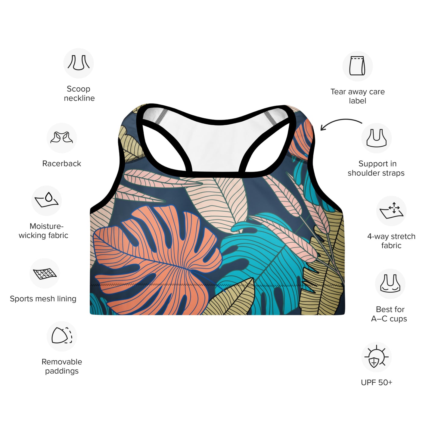 Mary Padded Sports Bra - Activewear Well
