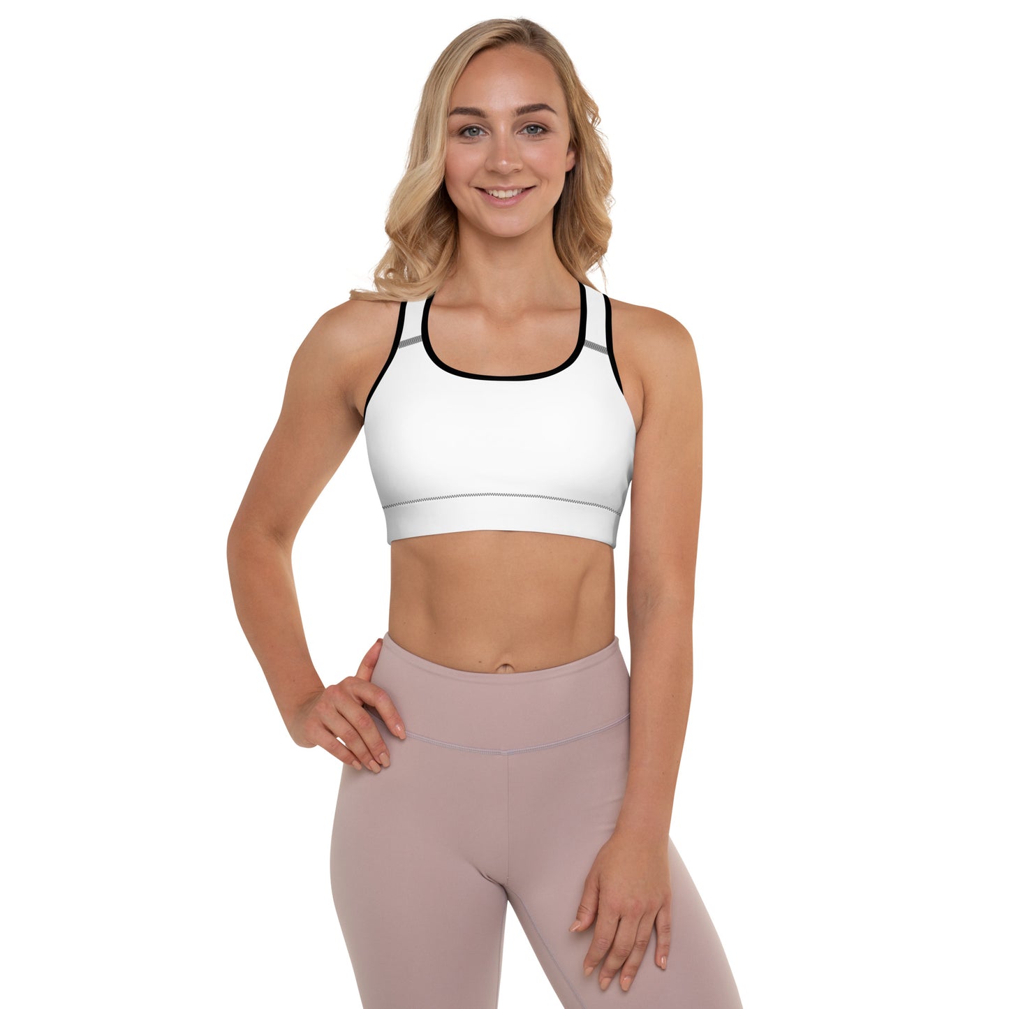 White Padded Sports Bra - Activewear Well