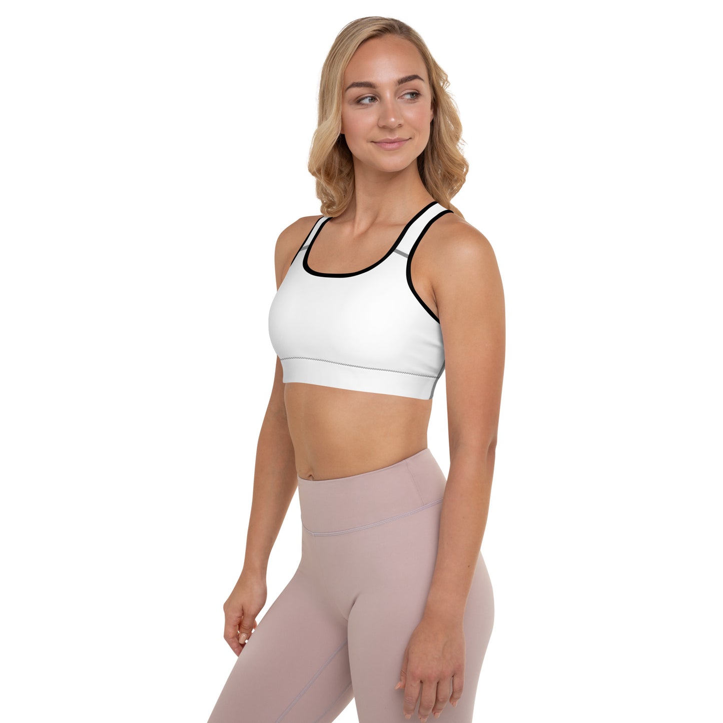 White Padded Sports Bra - Activewear Well