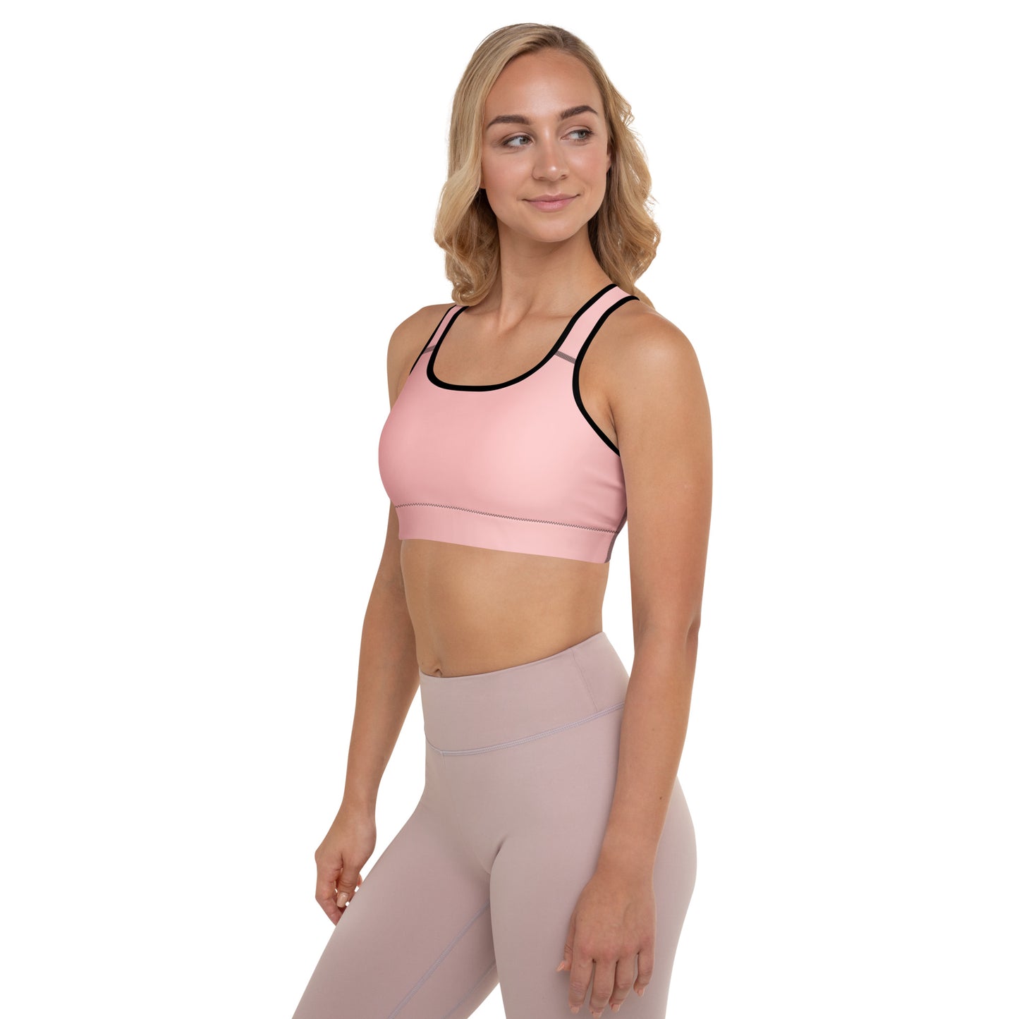 Neutral Pink Padded Sports Bra - Activewear Well