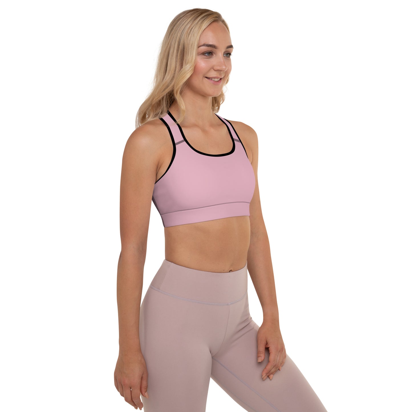 Neutral Pink Padded Sports Bra - Activewear Well