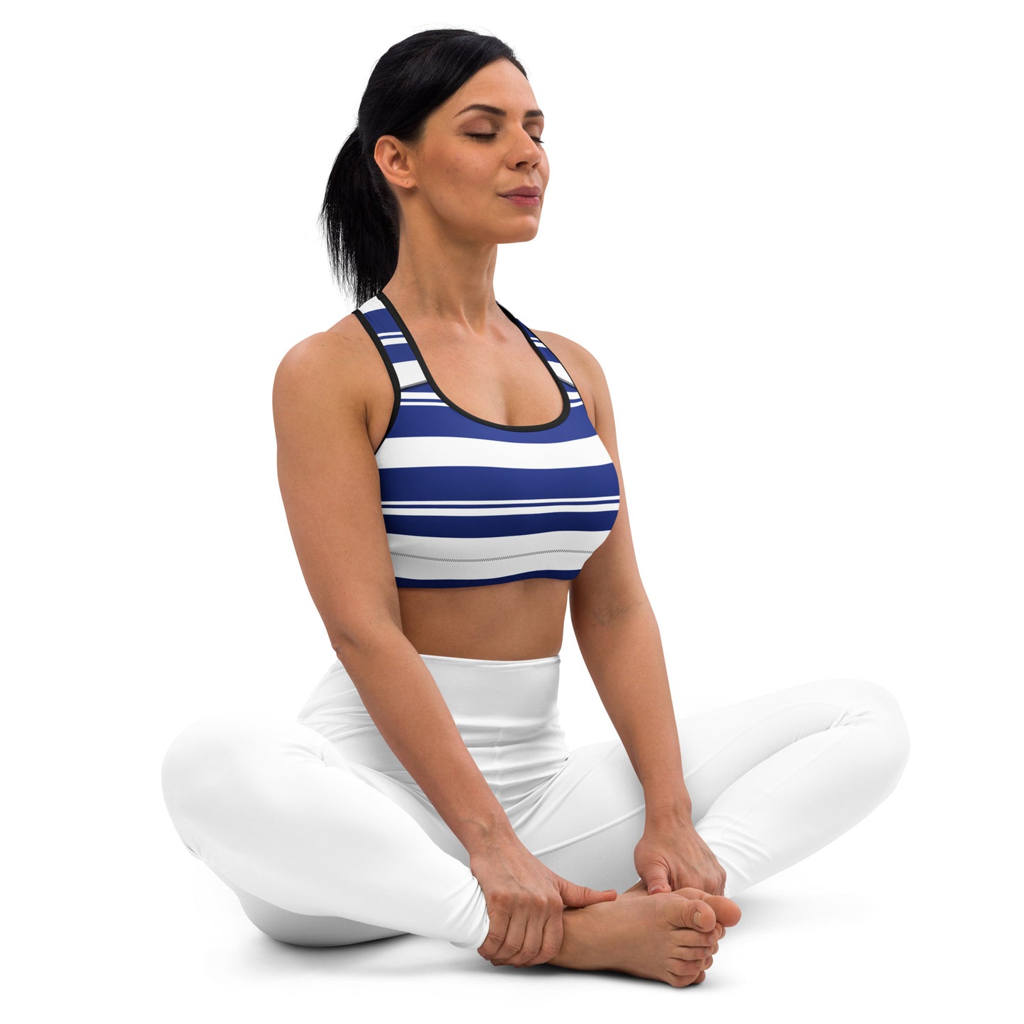 Striped Padded Sports Bra - Activewear Well