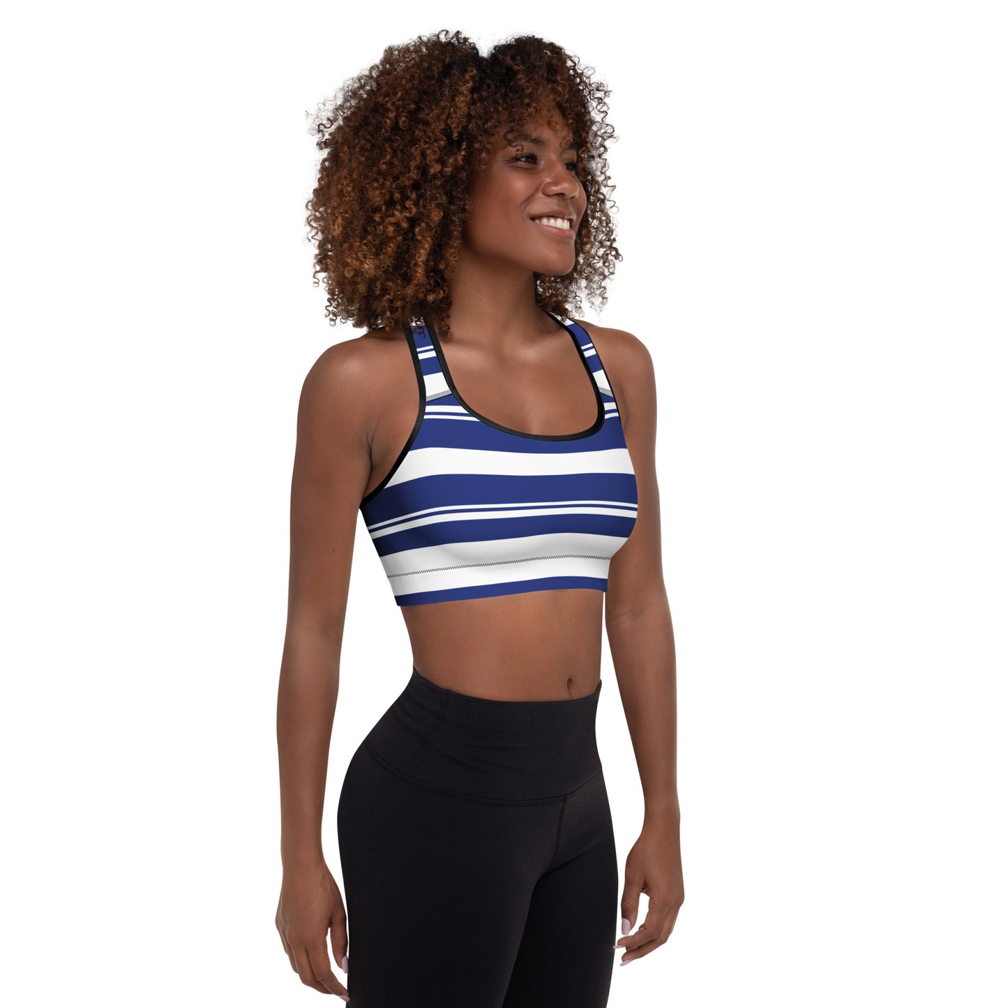 Striped Padded Sports Bra - Activewear Well