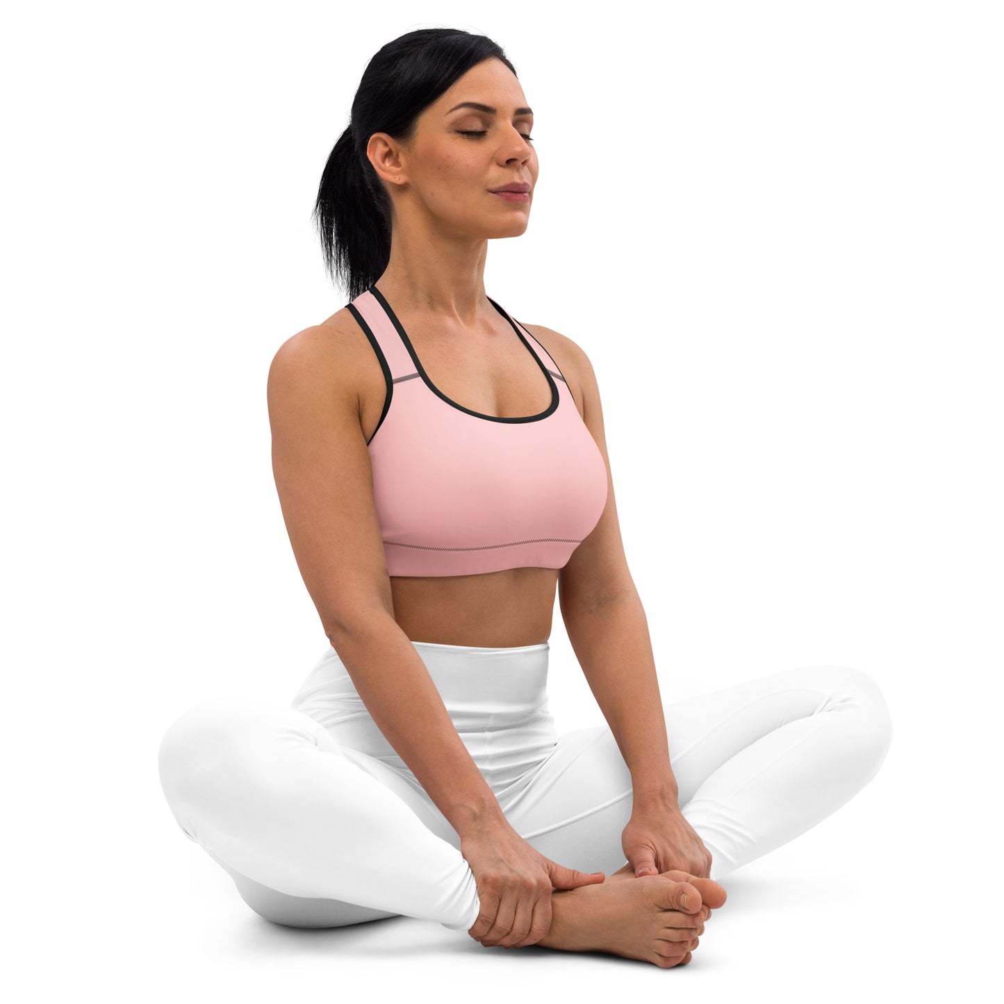 Neutral Pink Padded Sports Bra - Activewear Well