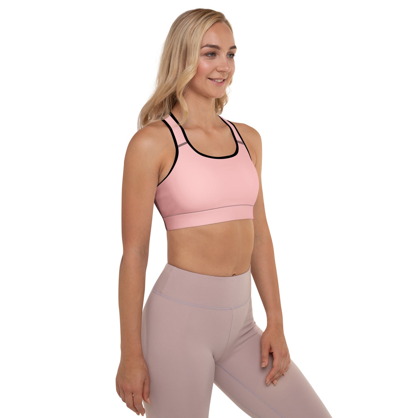Neutral Pink Padded Sports Bra - Activewear Well
