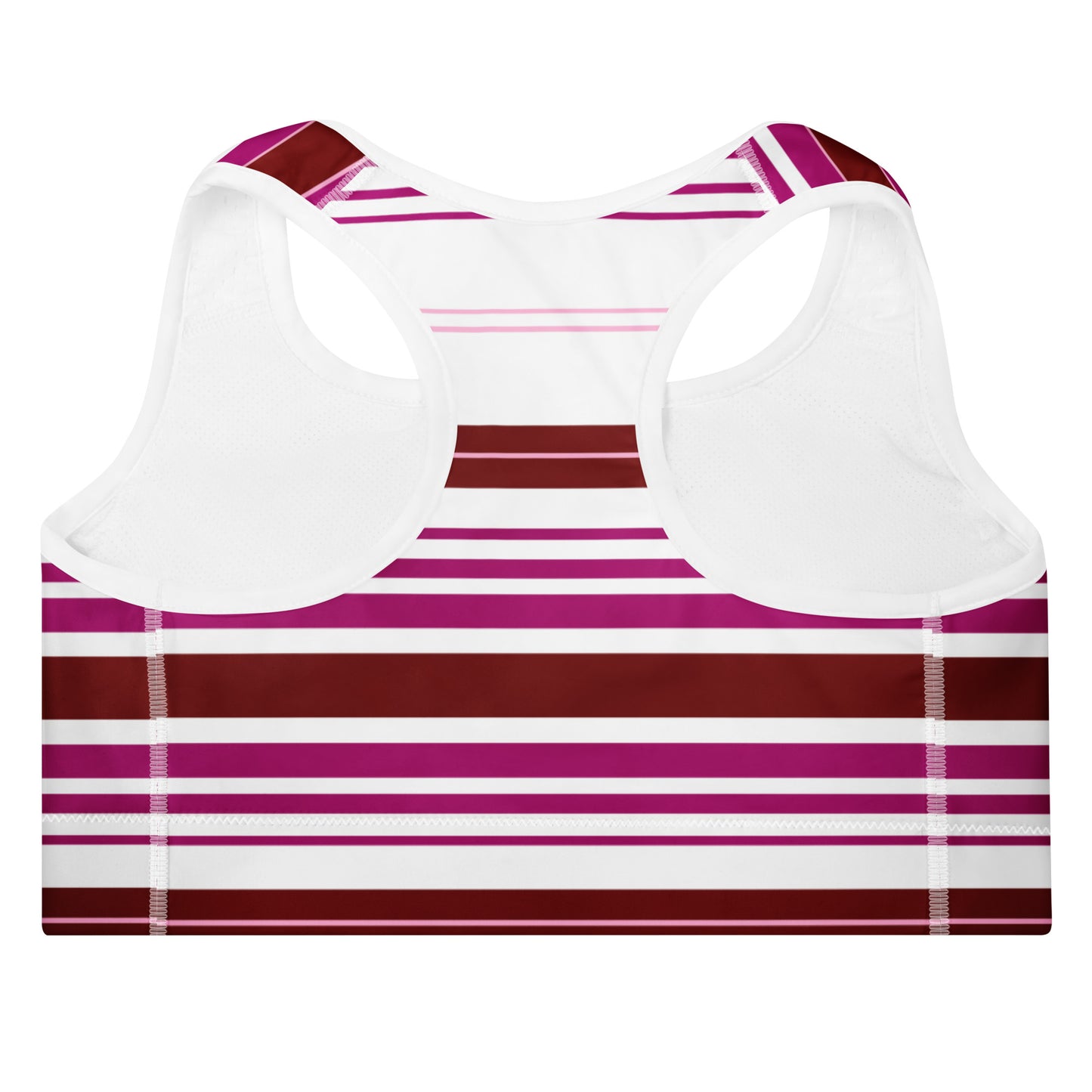 Purple Striped Padded Sports Bra - Activewear Well