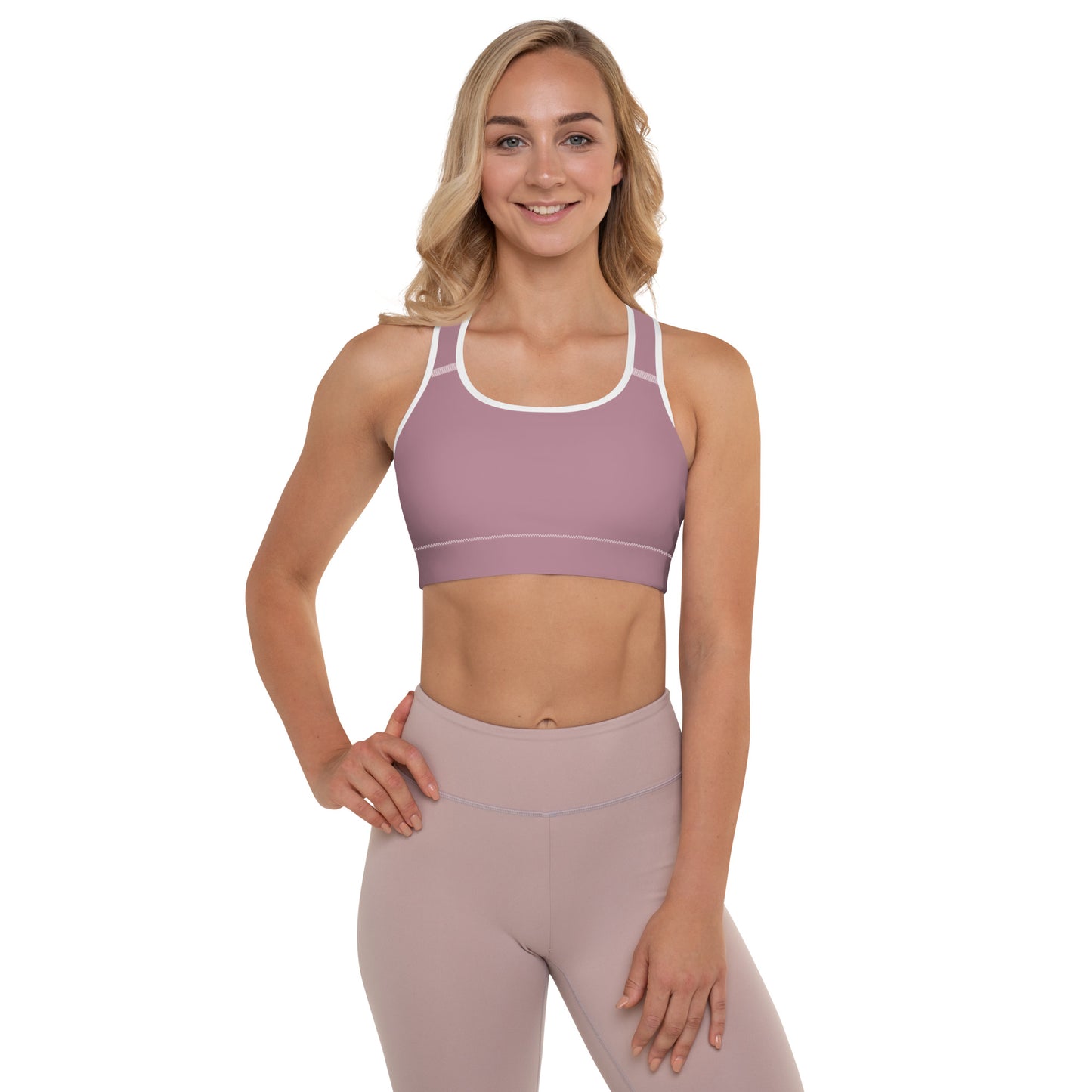 Purple Mauve Padded Sports Bra - Activewear Well