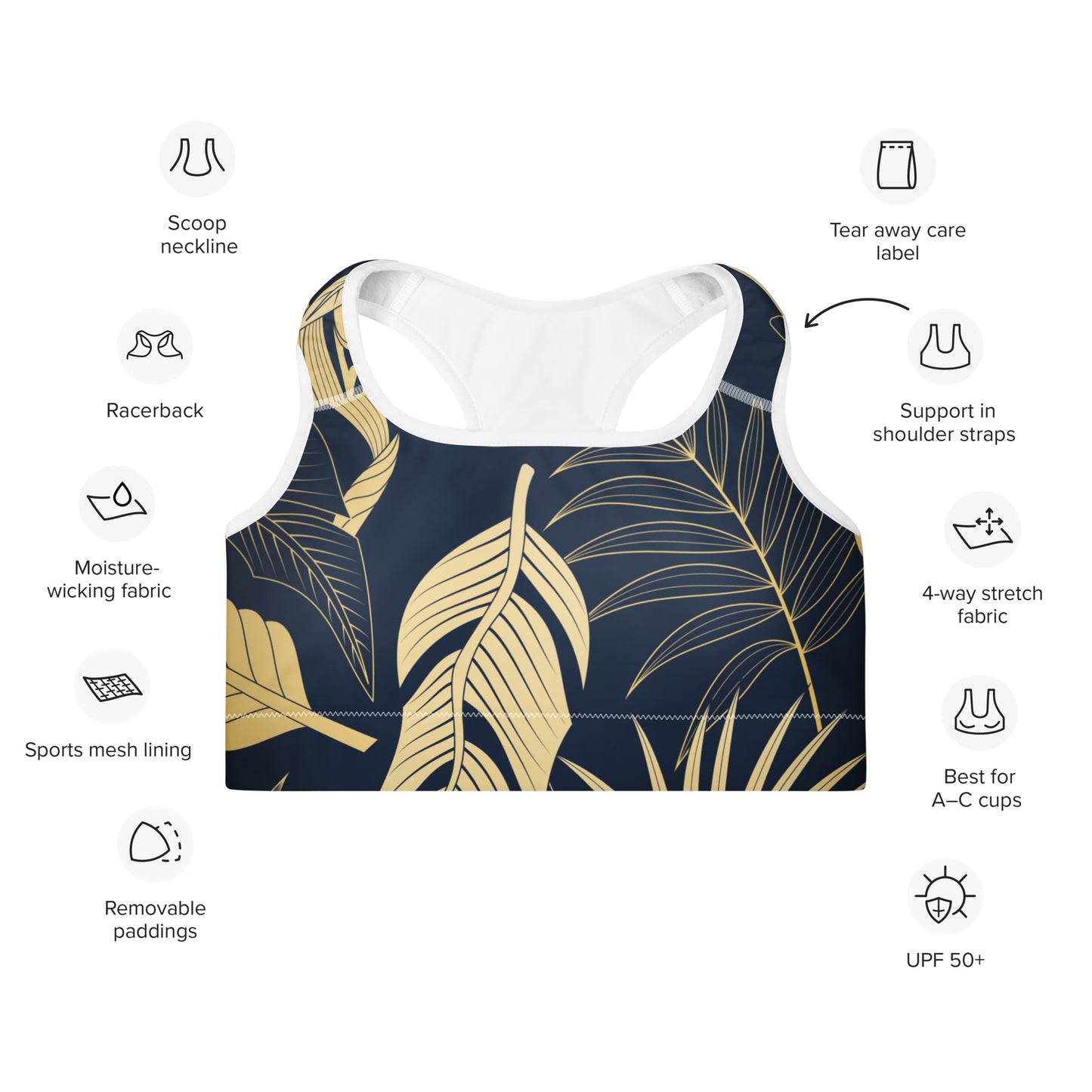 Charlotte Padded Sports Bra - Activewear Well