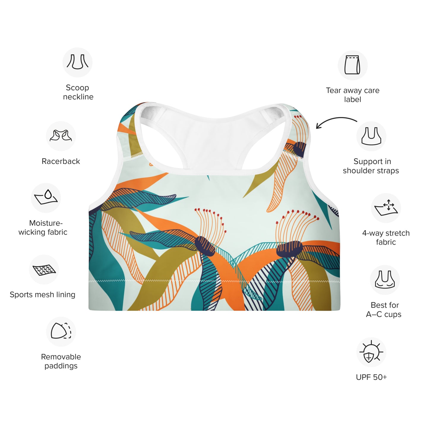 Destiny Padded Sports Bra - Activewear Well