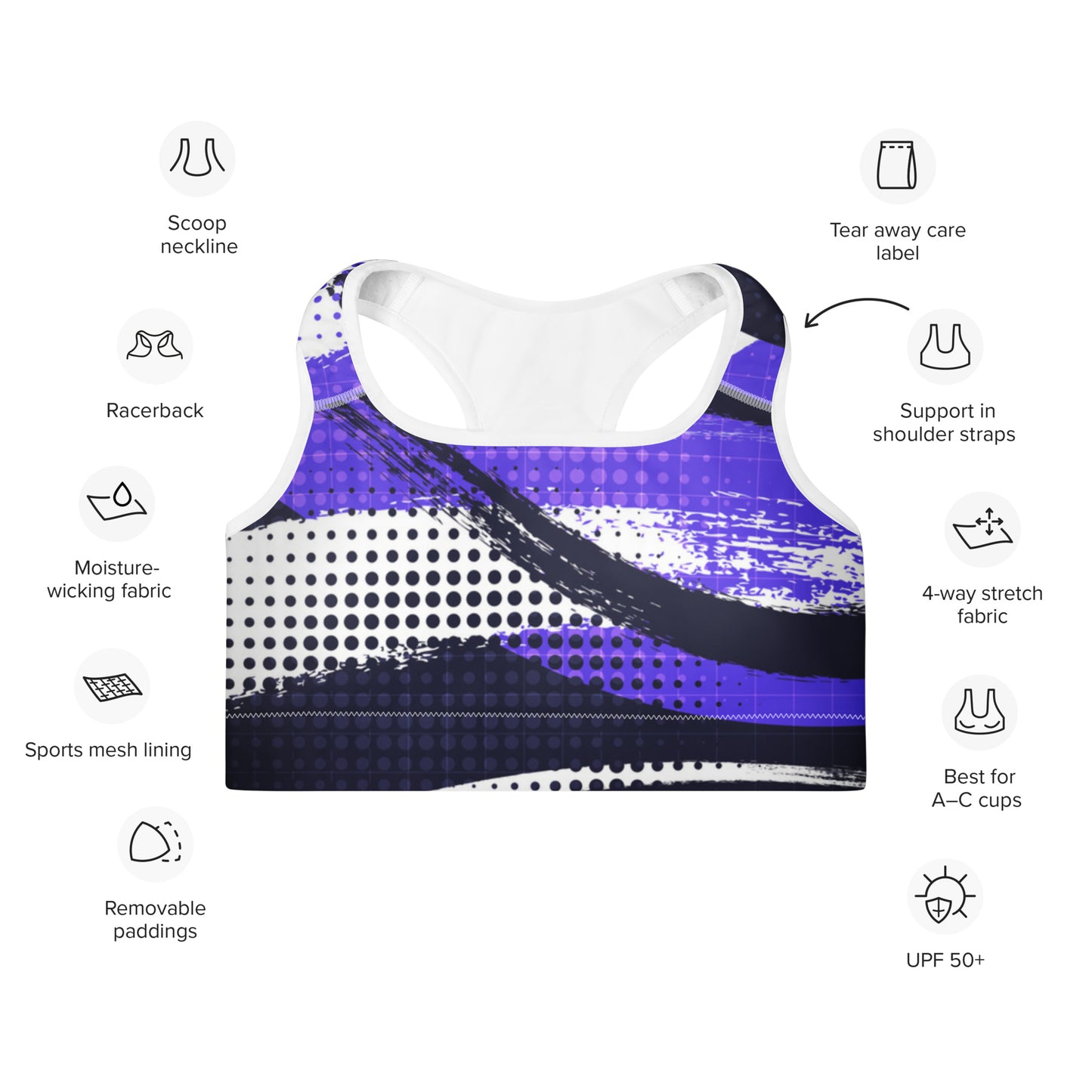 Claire Padded Sports Bra - Activewear Well