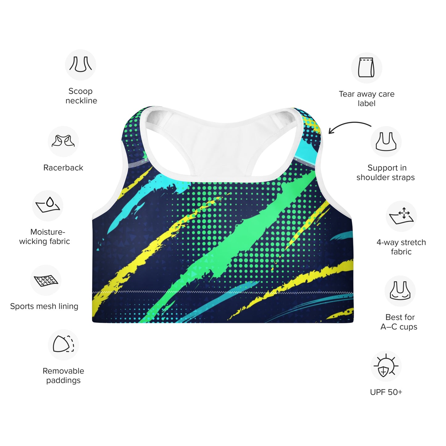 Leslie Padded Sports Bra - Activewear Well