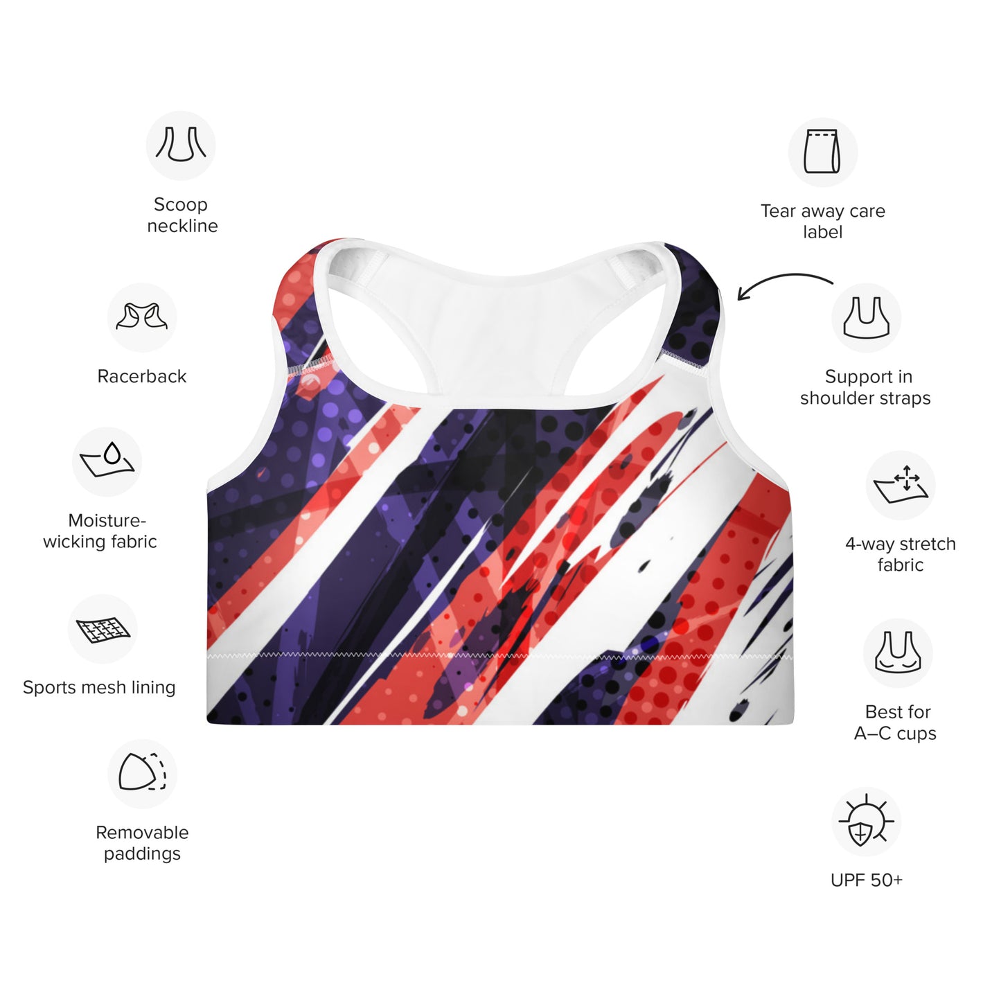 Meredith Padded Sports Bra - Activewear Well