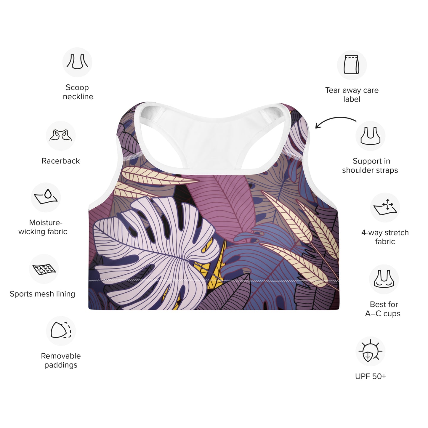 Rebecca Padded Sports Bra - Activewear Well