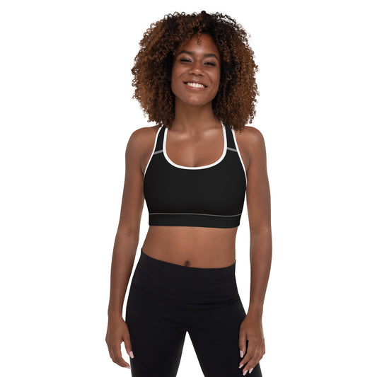 Black Padded Sports Bra - Activewear Well