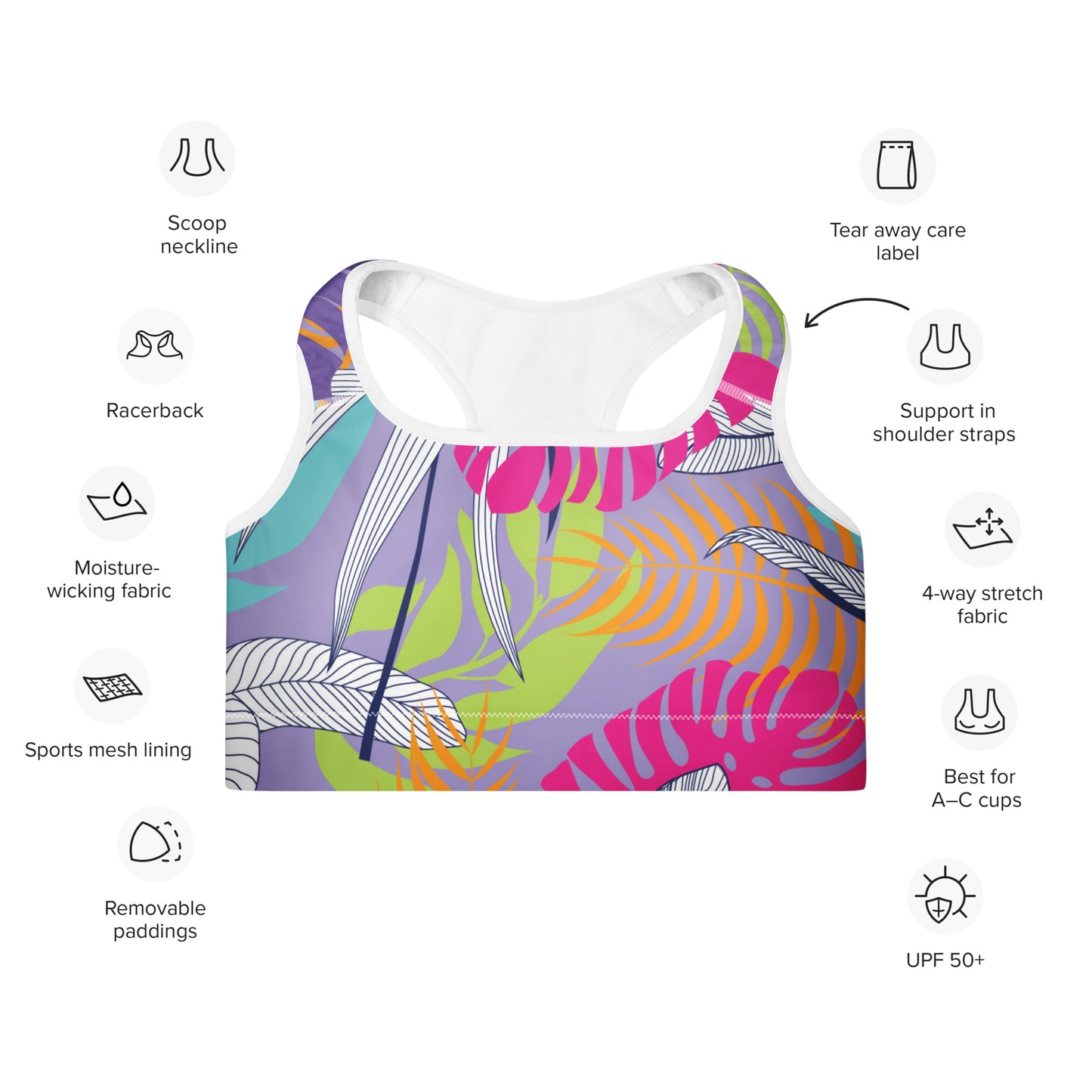 Zoe Padded Sports Bra - Activewear Well
