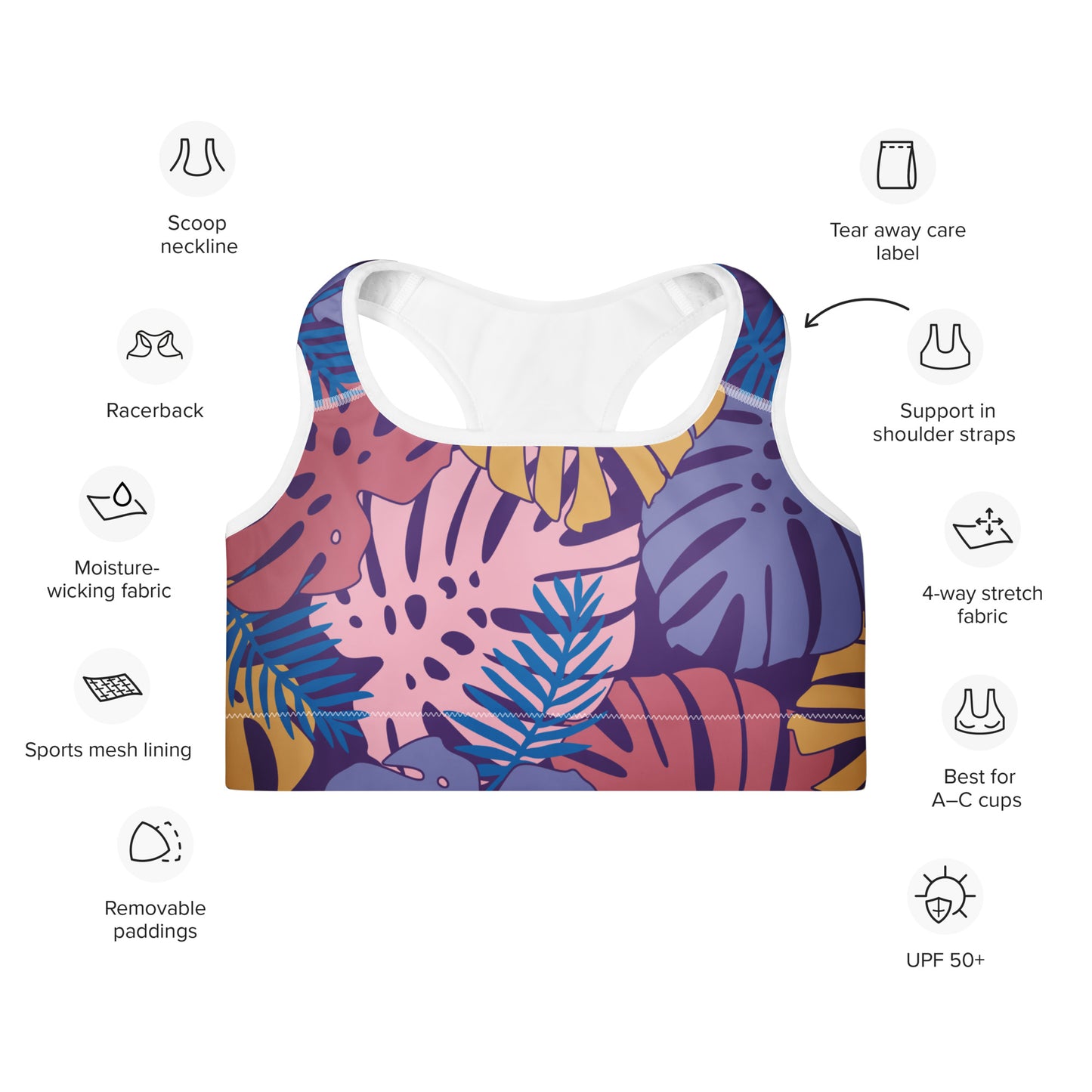 Angelina Padded Sports Bra - Activewear Well