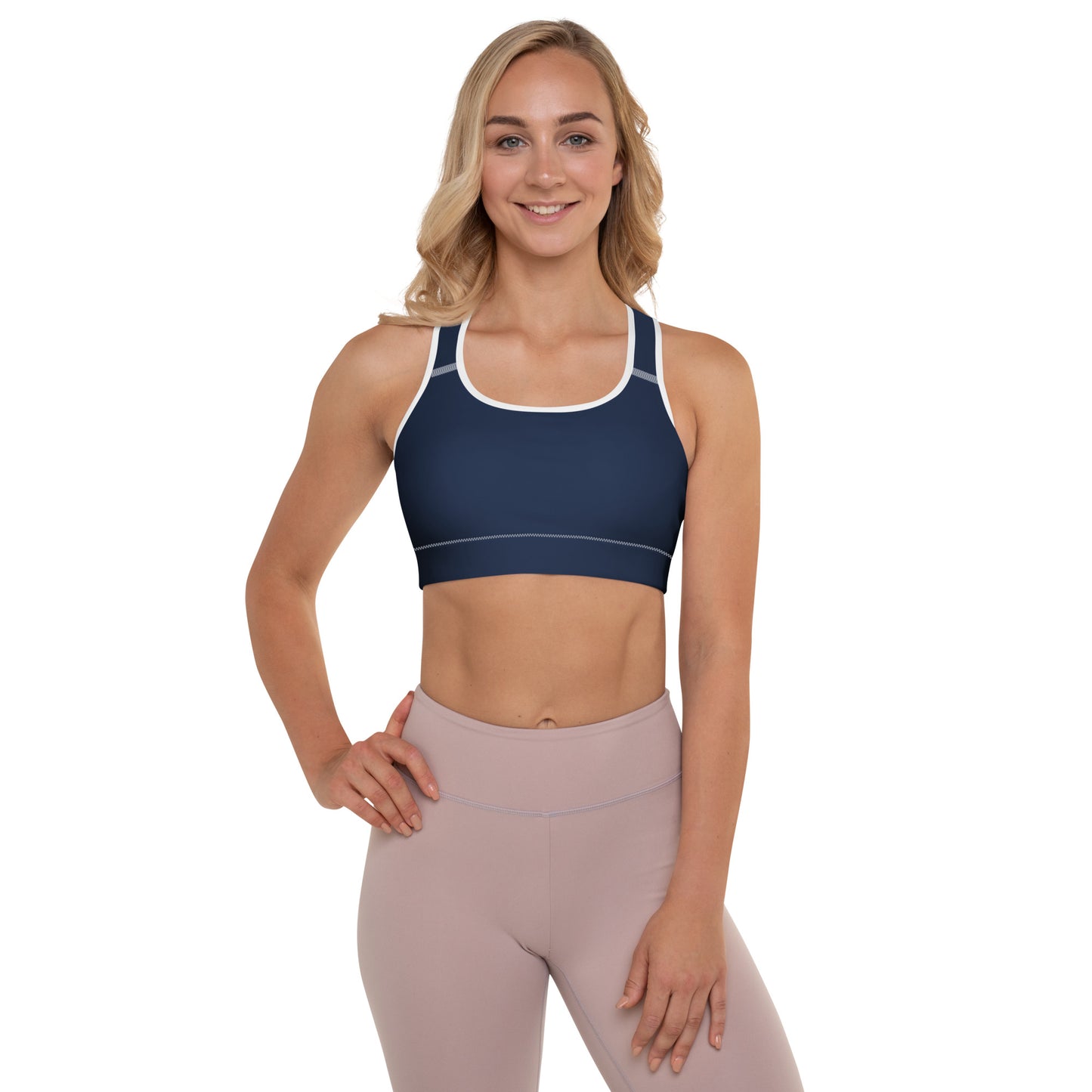 Navy Padded Sports Bra - Activewear Well