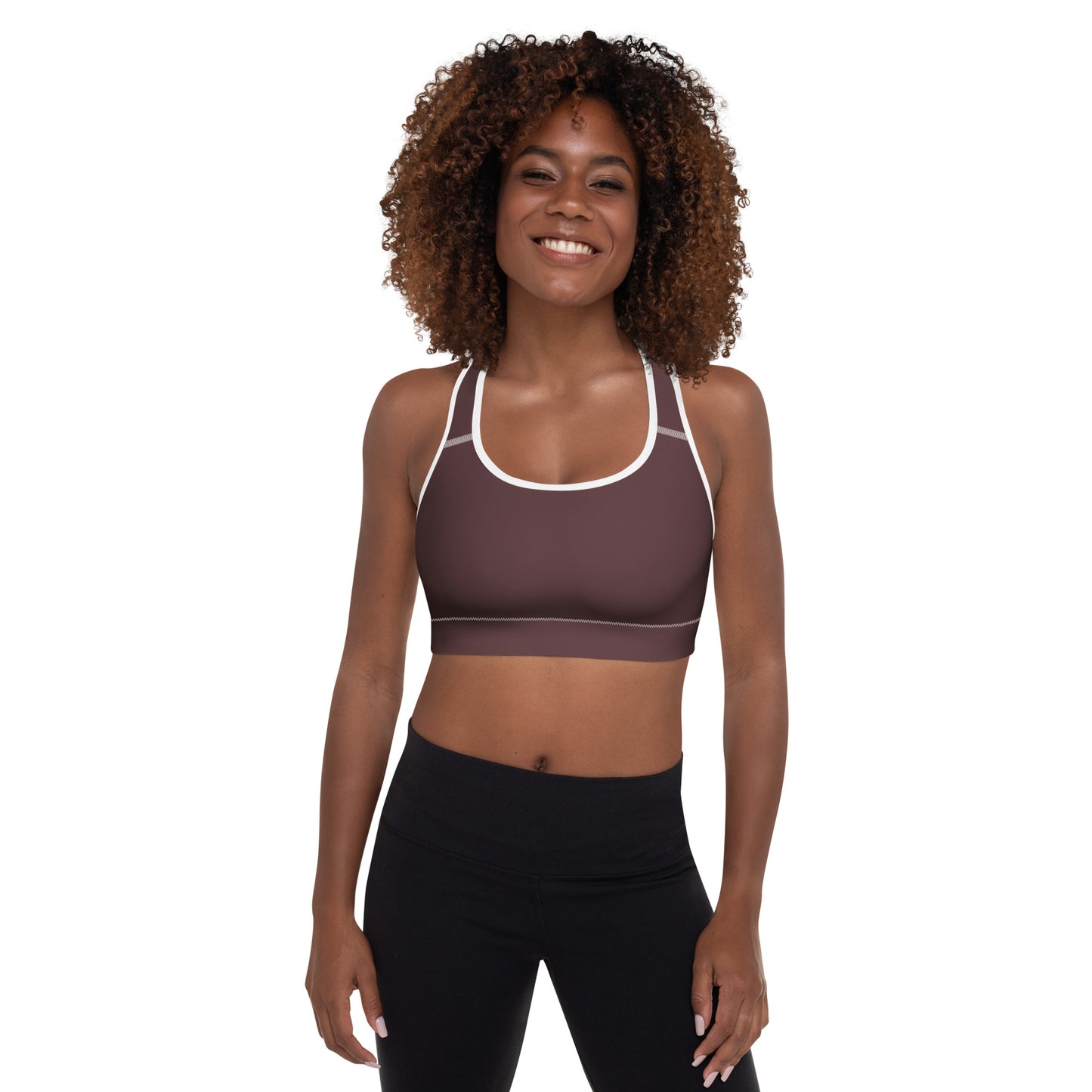 Espresso Padded Sports Bra - Activewear Well