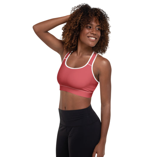 Rose Gold Padded Sports Bra - Activewear Well