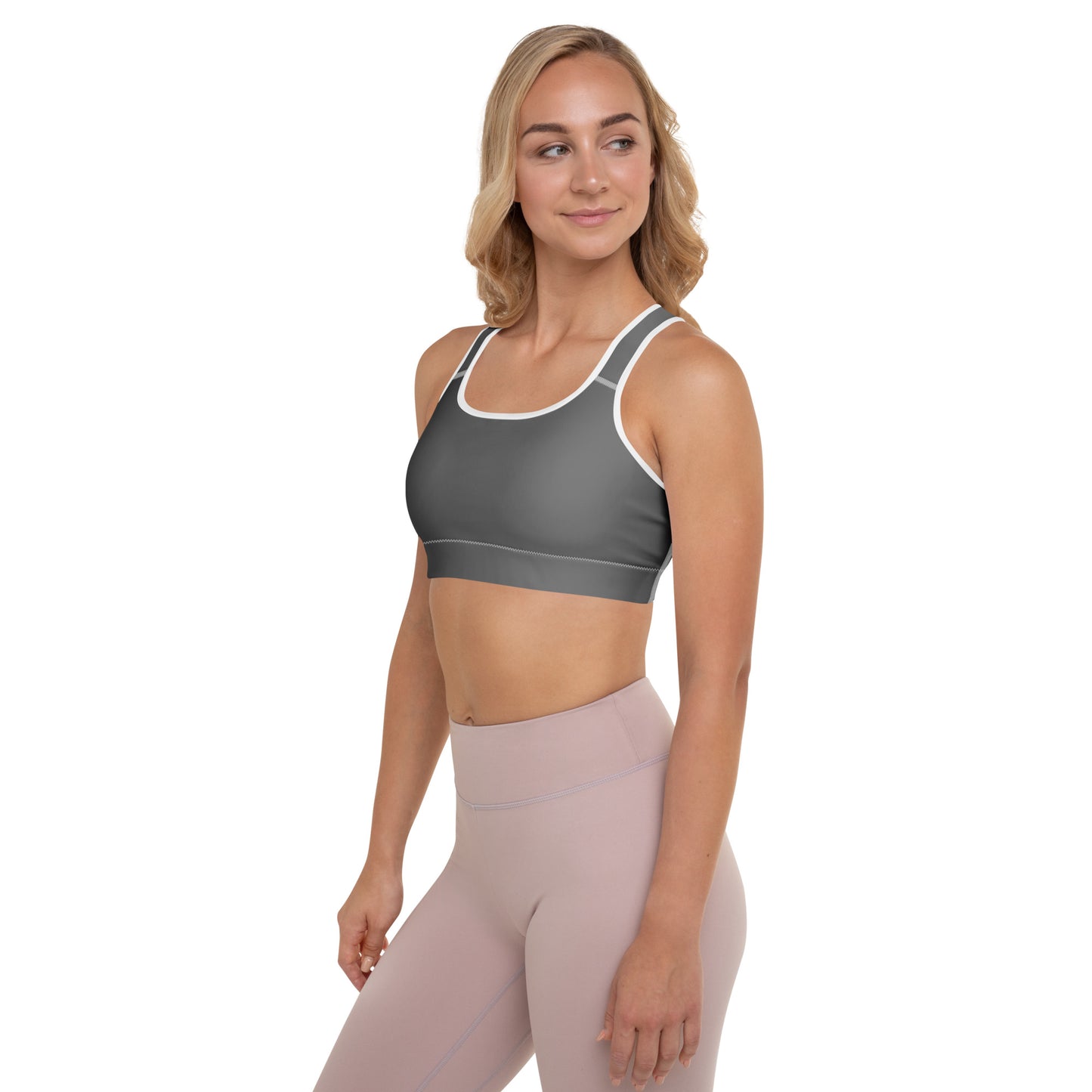 Grey Padded Sports Bra - Activewear Well