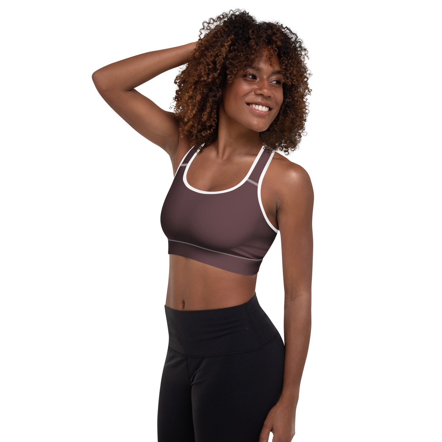 Espresso Padded Sports Bra - Activewear Well