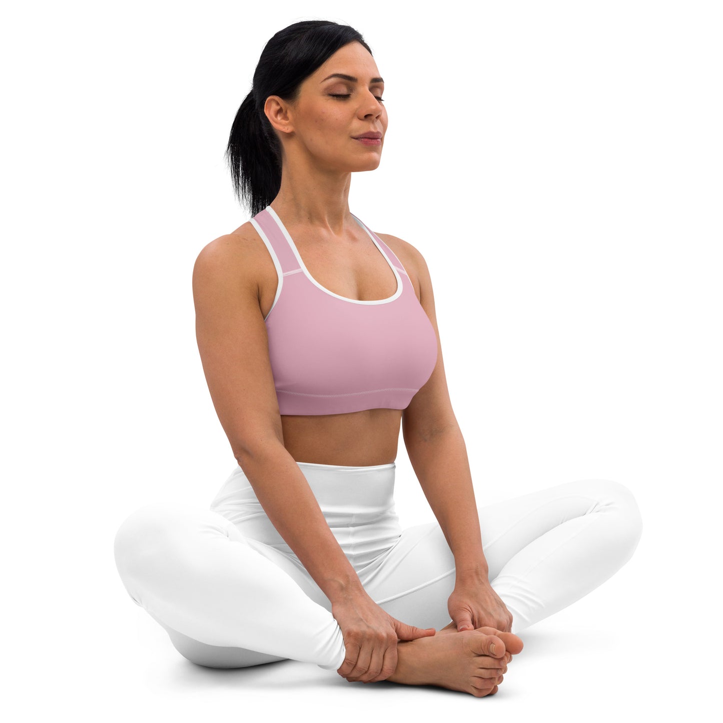 Neutral Pink Padded Sports Bra - Activewear Well