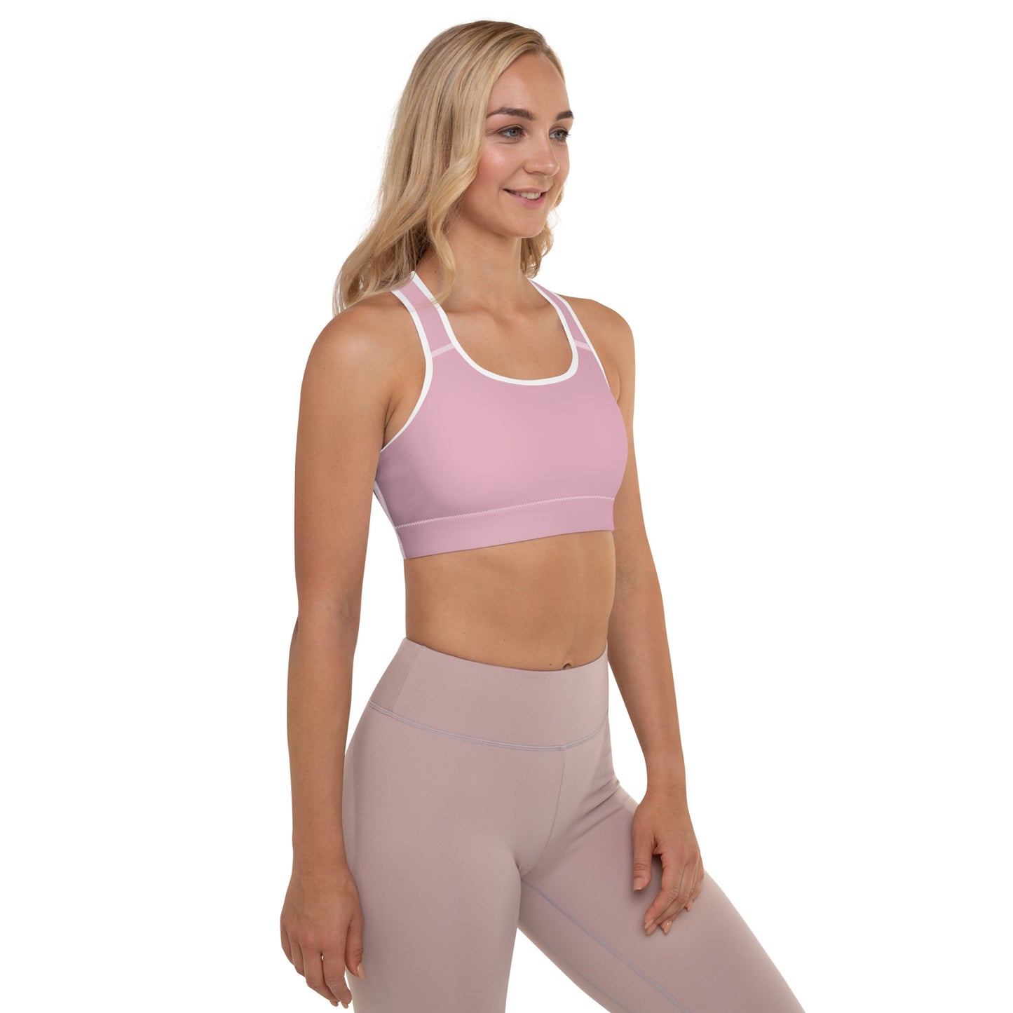 Neutral Pink Padded Sports Bra - Activewear Well