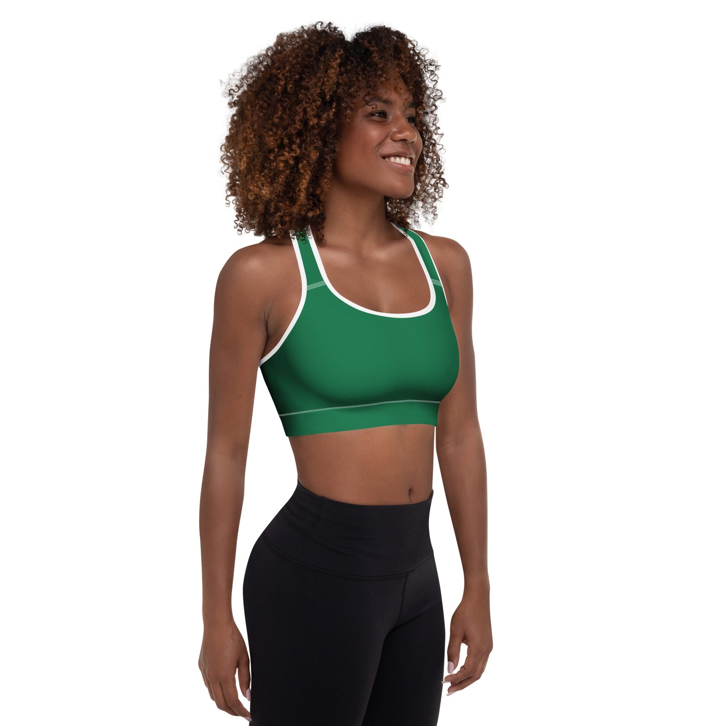 Green Padded Sports Bra - Activewear Well