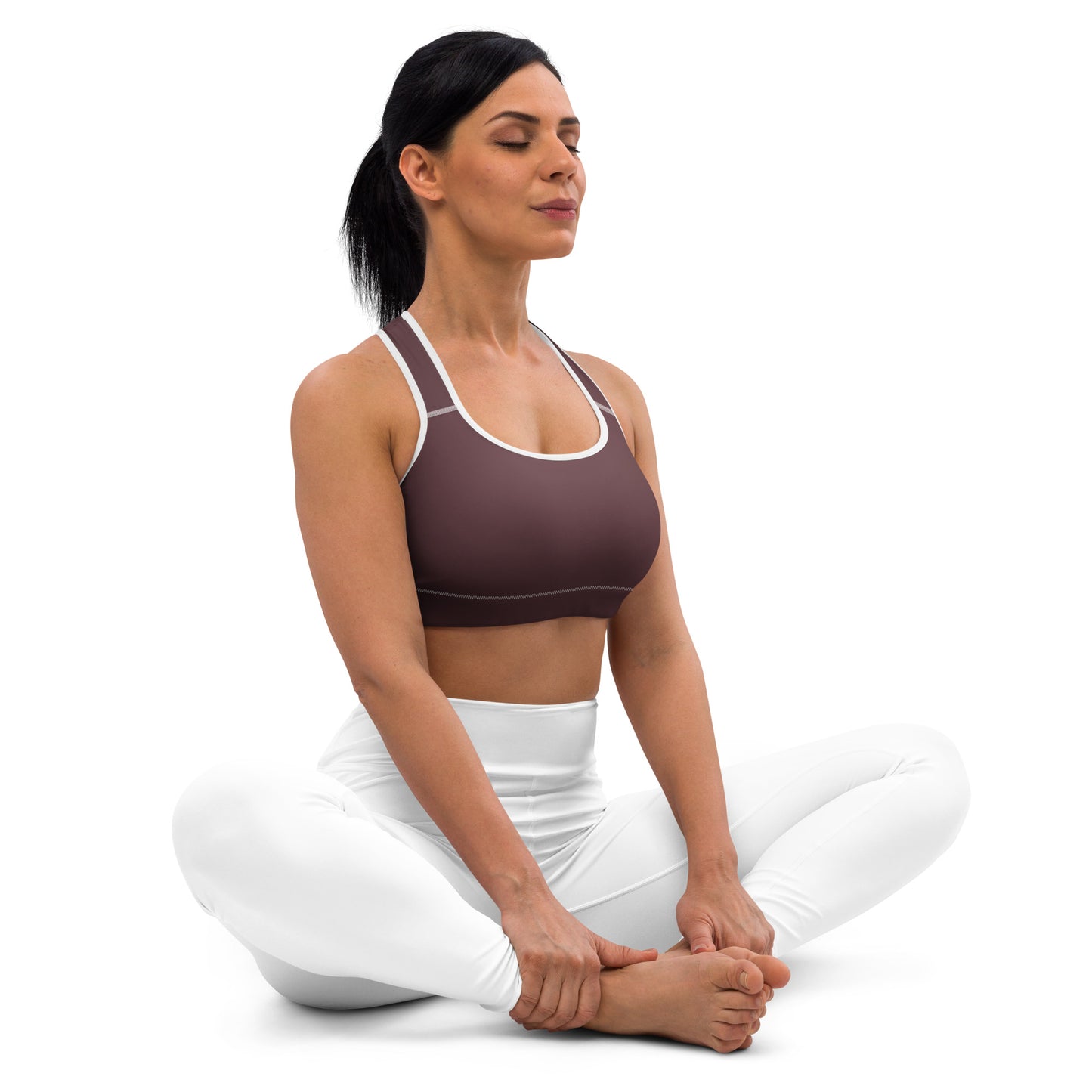 Espresso Padded Sports Bra - Activewear Well