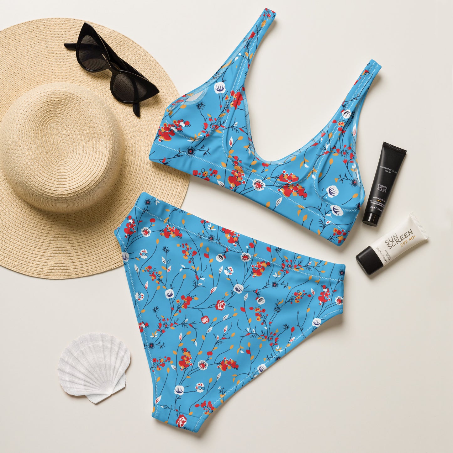 Grace Recycled High-Waisted Bikini - Activewear Well