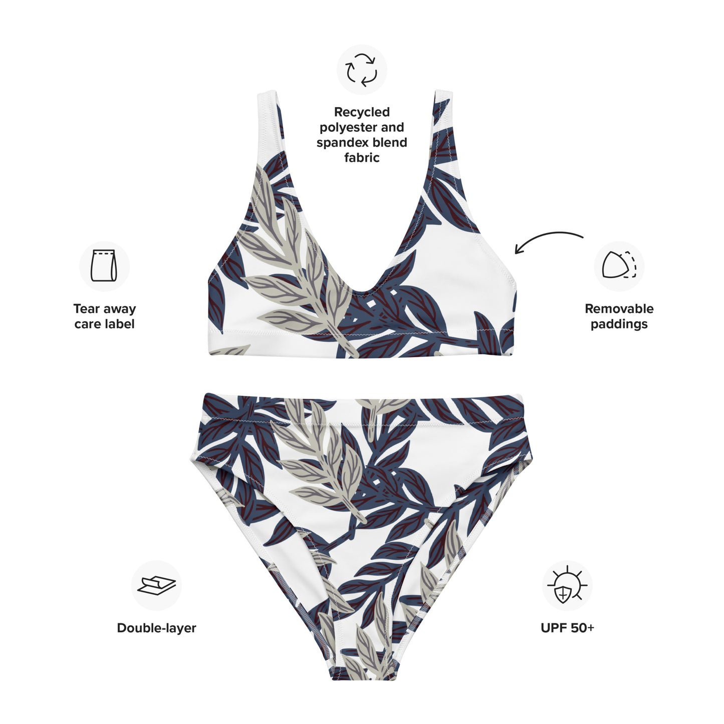 Ashley Recycled High-Waisted Bikini - Activewear Well