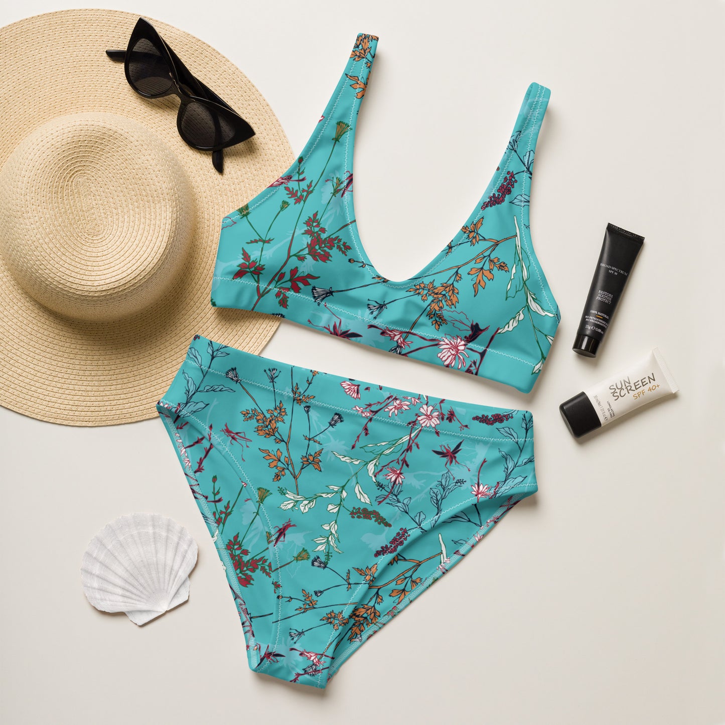 Hailey Recycled High-Waisted Bikini - Activewear Well