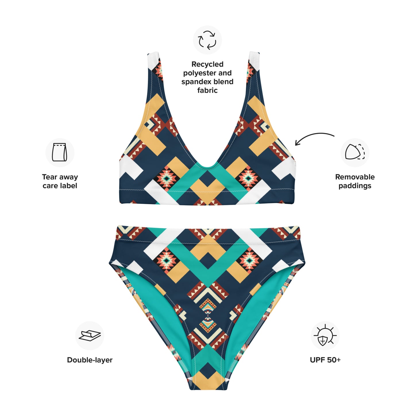 Maddie Recycled High-Waisted Bikini - Activewear Well