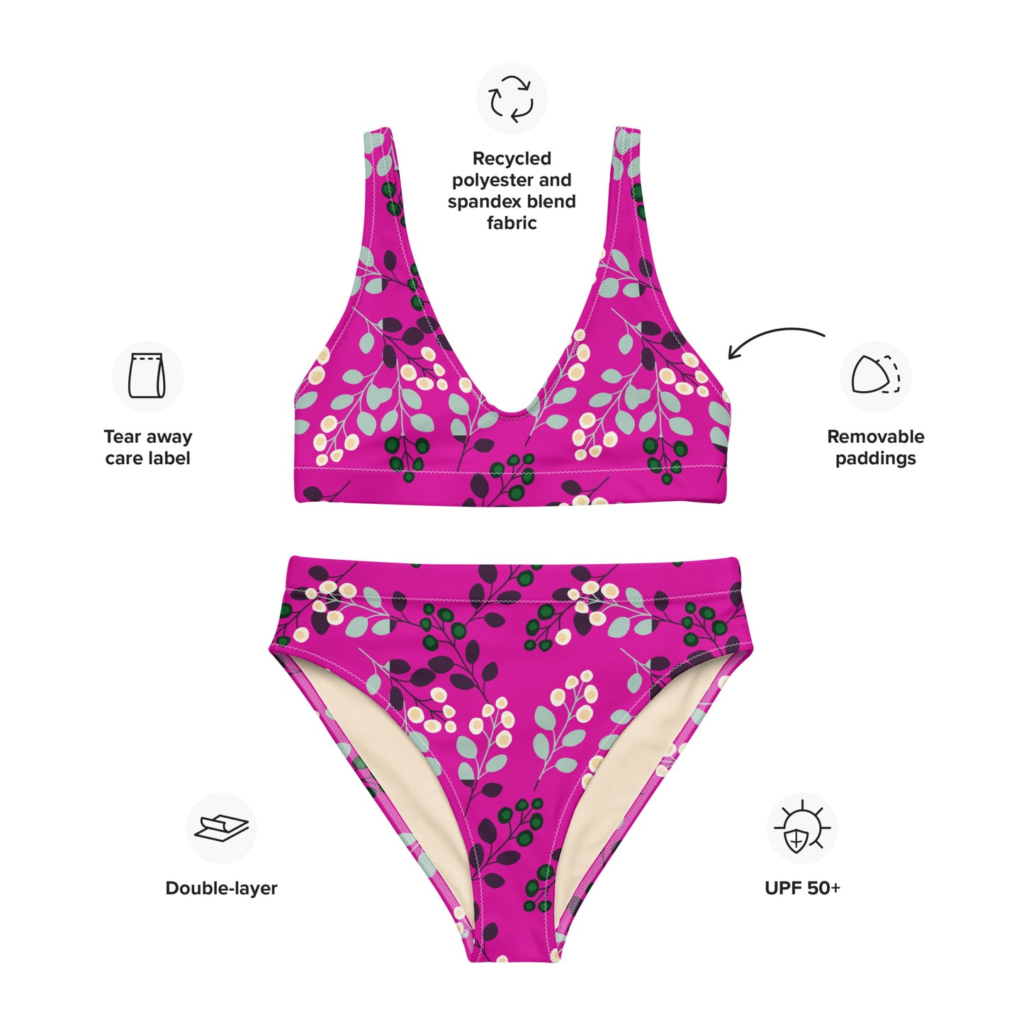 Abigail Recycled High-Waisted Bikini - Activewear Well
