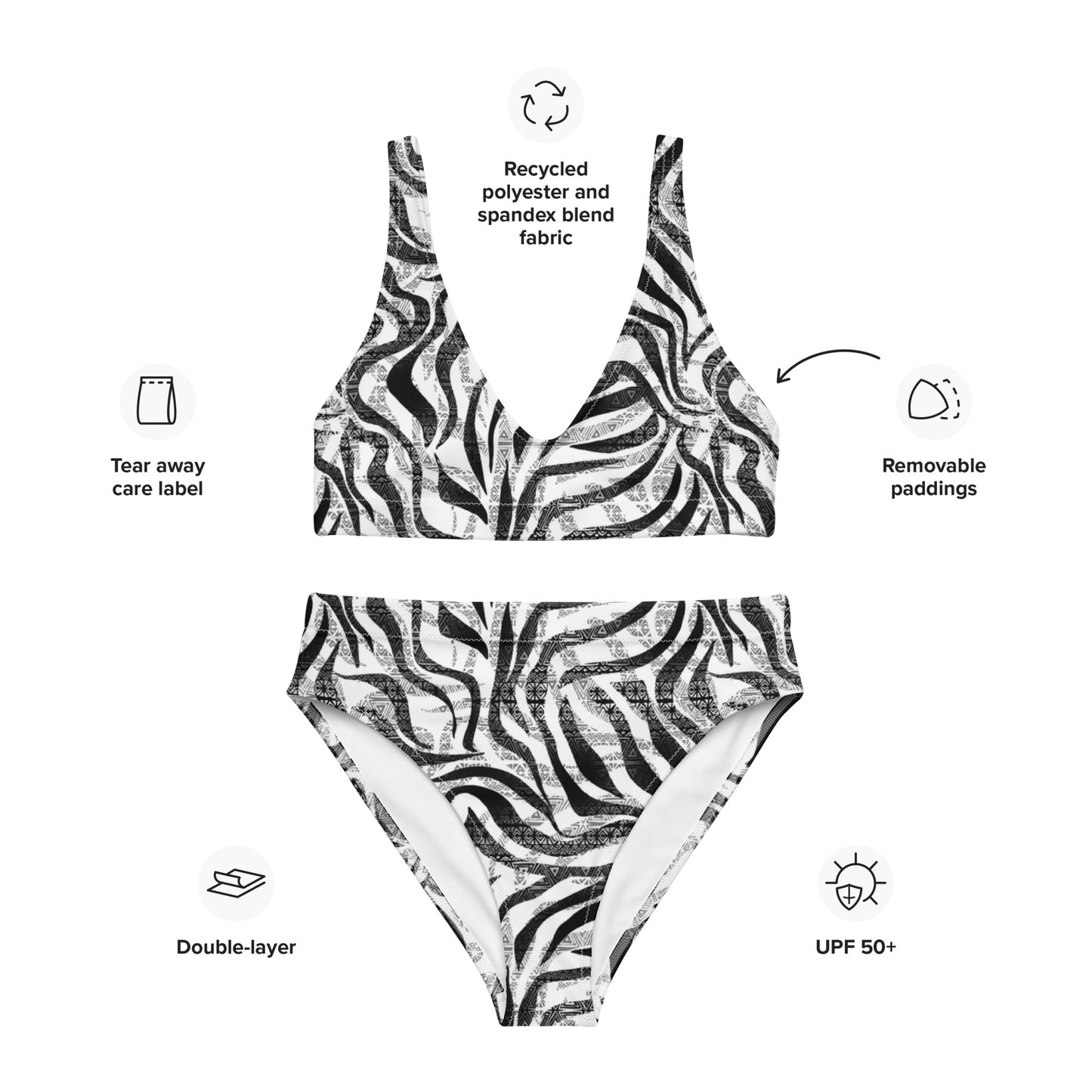 Tiffany Recycled High-Waisted Bikini - Activewear Well