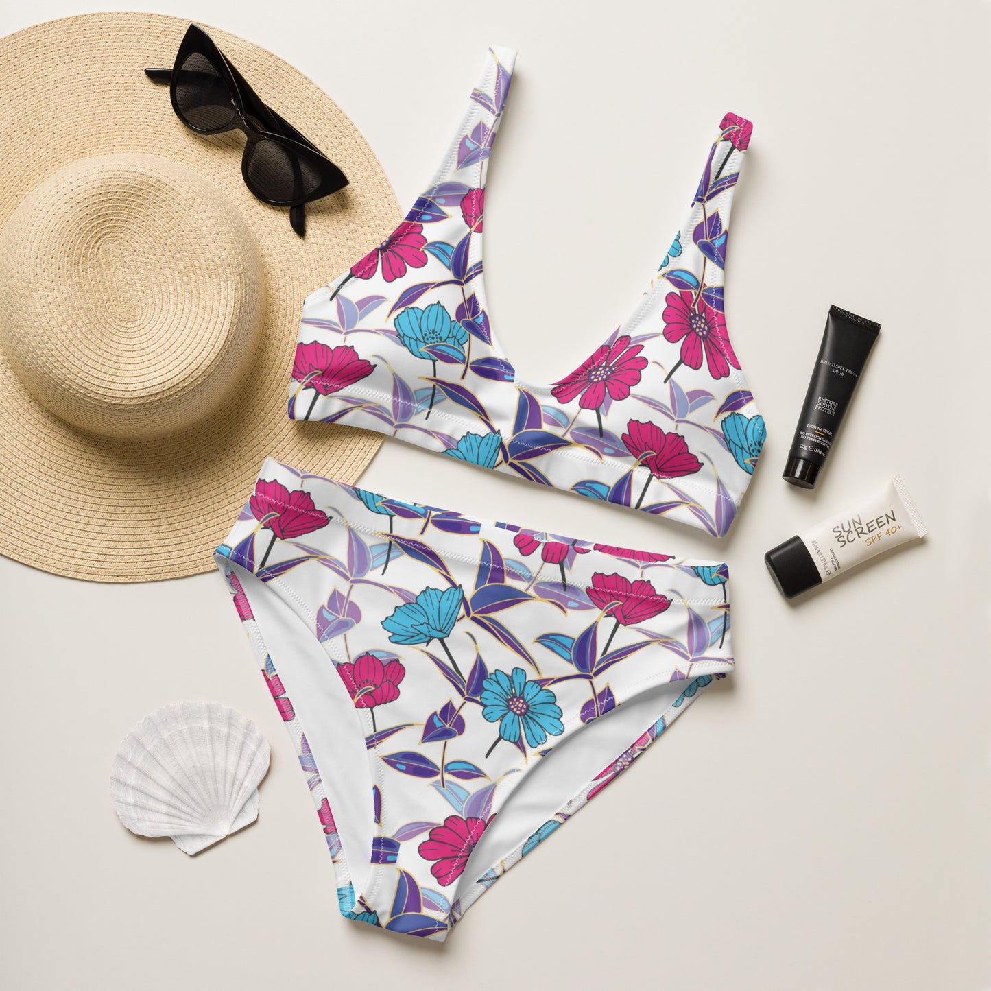 Ariana Recycled High-Waisted Bikini - Activewear Well