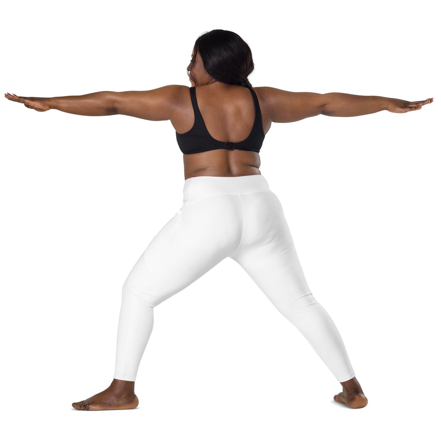 White High-Rise Leggings with pockets - Activewear Well